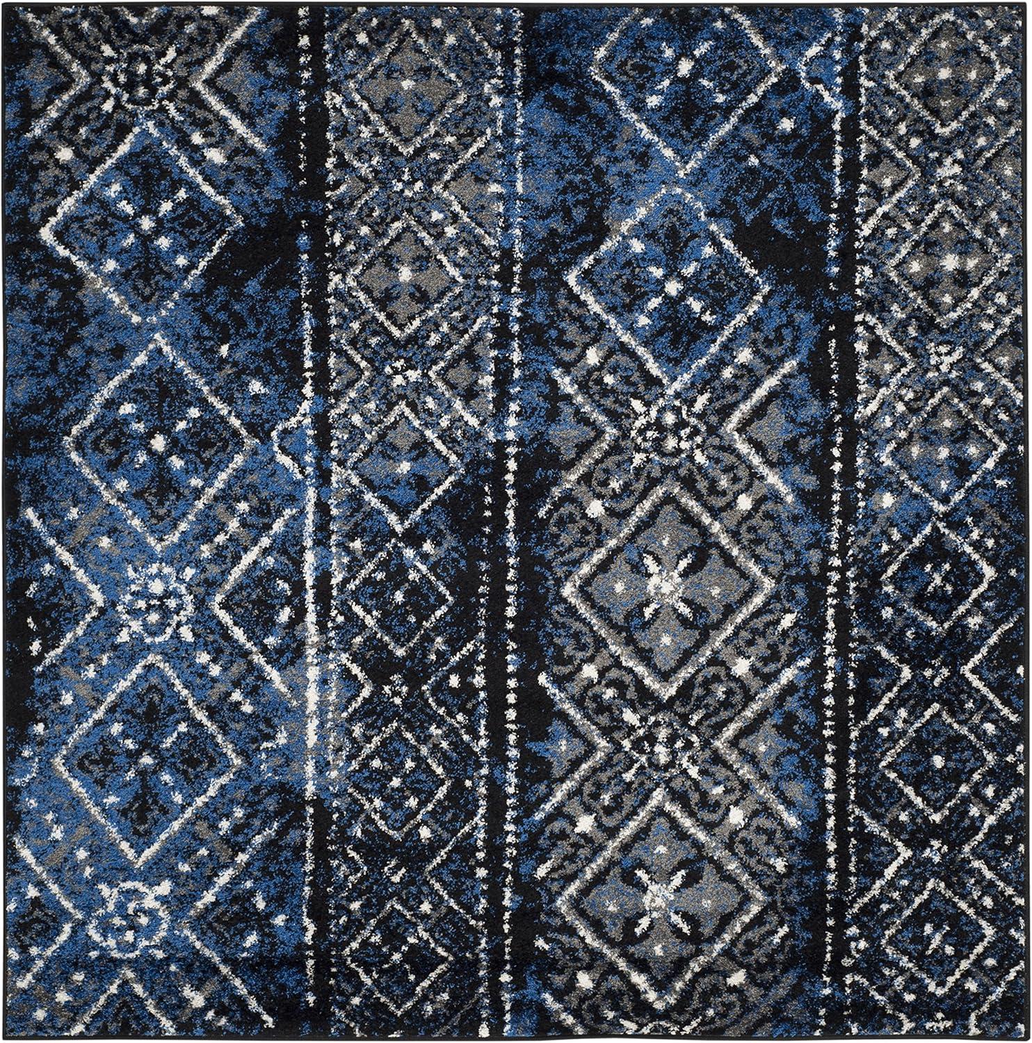 image:imageSAFAVIEH Area Rug 8x10 Adirondack Collection Large Black amp Silver Moroccan Boho Design NonShedding amp Easy Cleaning Ideal for Living Room Bedroom Office Dining Space ADR111CBlueBlack