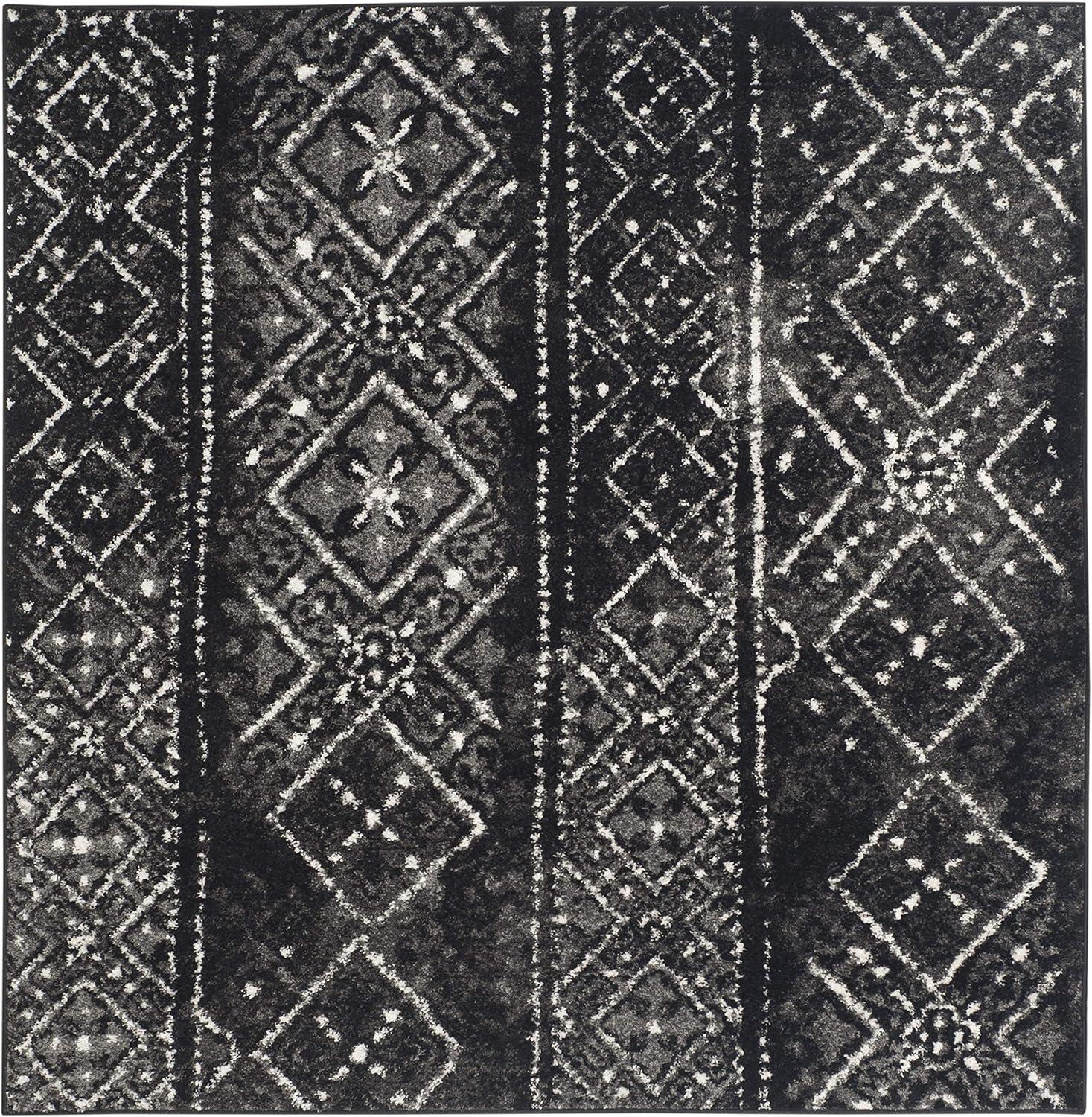 image:imageSAFAVIEH Area Rug 8x10 Adirondack Collection Large Black amp Silver Moroccan Boho Design NonShedding amp Easy Cleaning Ideal for Living Room Bedroom Office Dining Space ADR111CBlackSilver