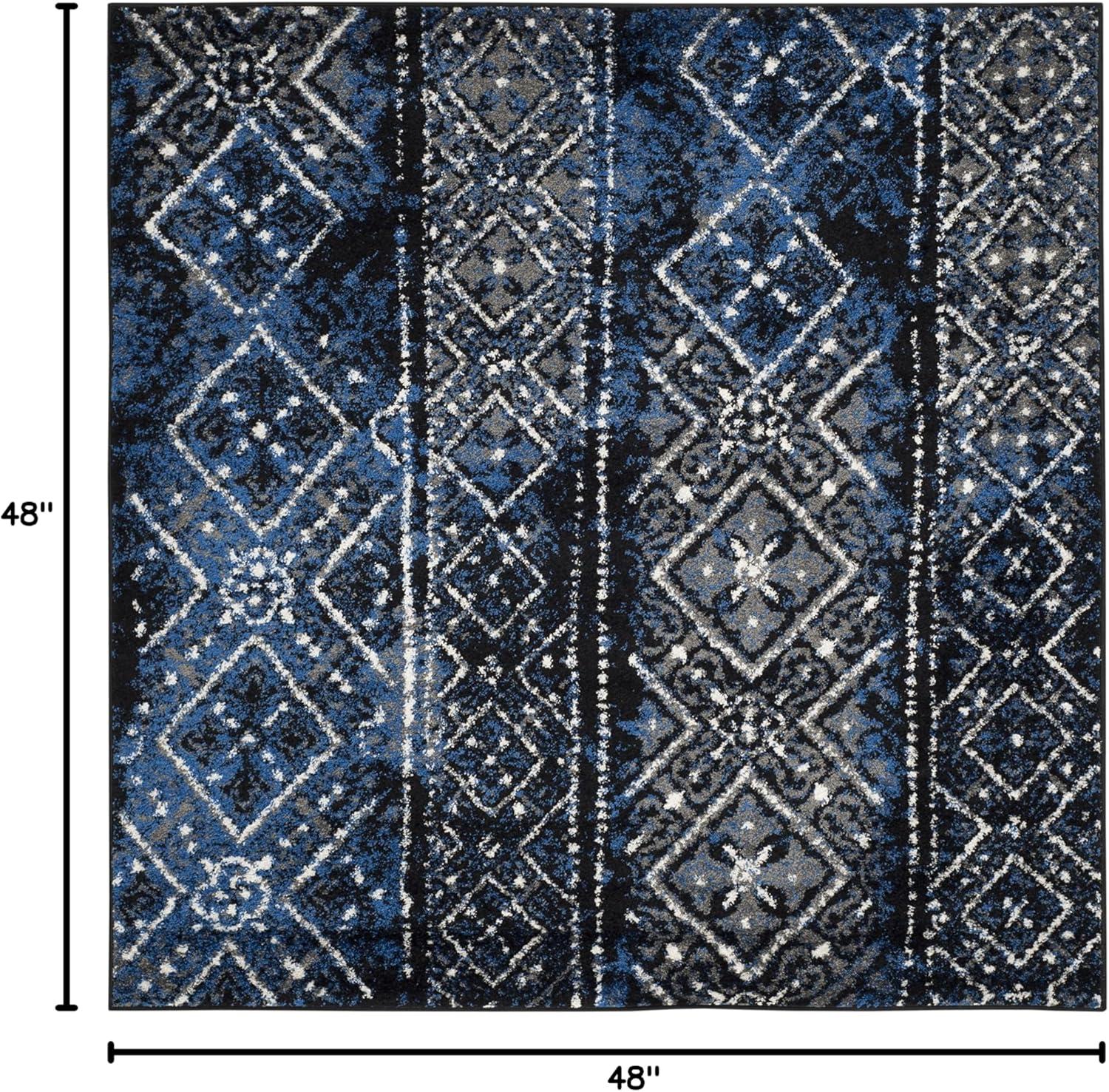 image:imageSAFAVIEH Area Rug 8x10 Adirondack Collection Large Black amp Silver Moroccan Boho Design NonShedding amp Easy Cleaning Ideal for Living Room Bedroom Office Dining Space ADR111CBlueBlack