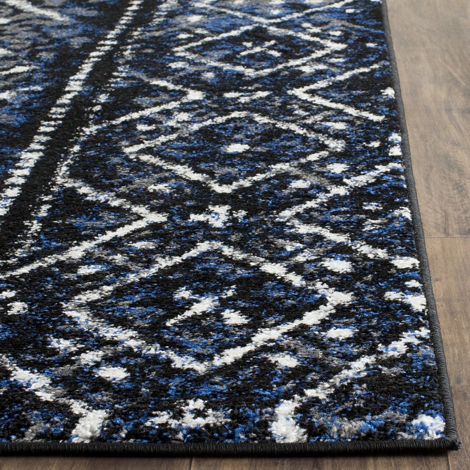 image:imageSAFAVIEH Area Rug 8x10 Adirondack Collection Large Black amp Silver Moroccan Boho Design NonShedding amp Easy Cleaning Ideal for Living Room Bedroom Office Dining Space ADR111CBlueBlack