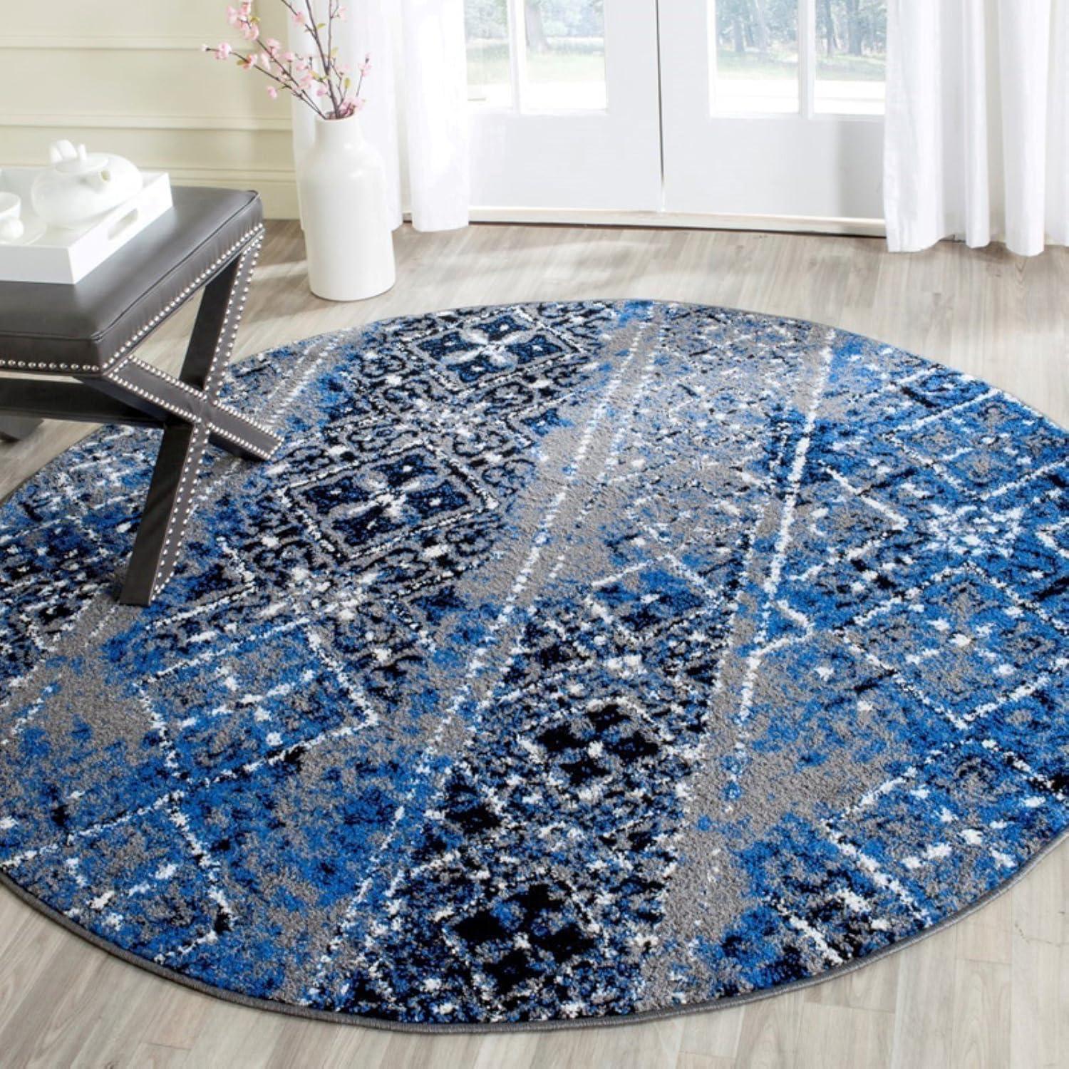 image:imageSAFAVIEH Area Rug 8x10 Adirondack Collection Large Black amp Silver Moroccan Boho Design NonShedding amp Easy Cleaning Ideal for Living Room Bedroom Office Dining Space ADR111CBlueBlack