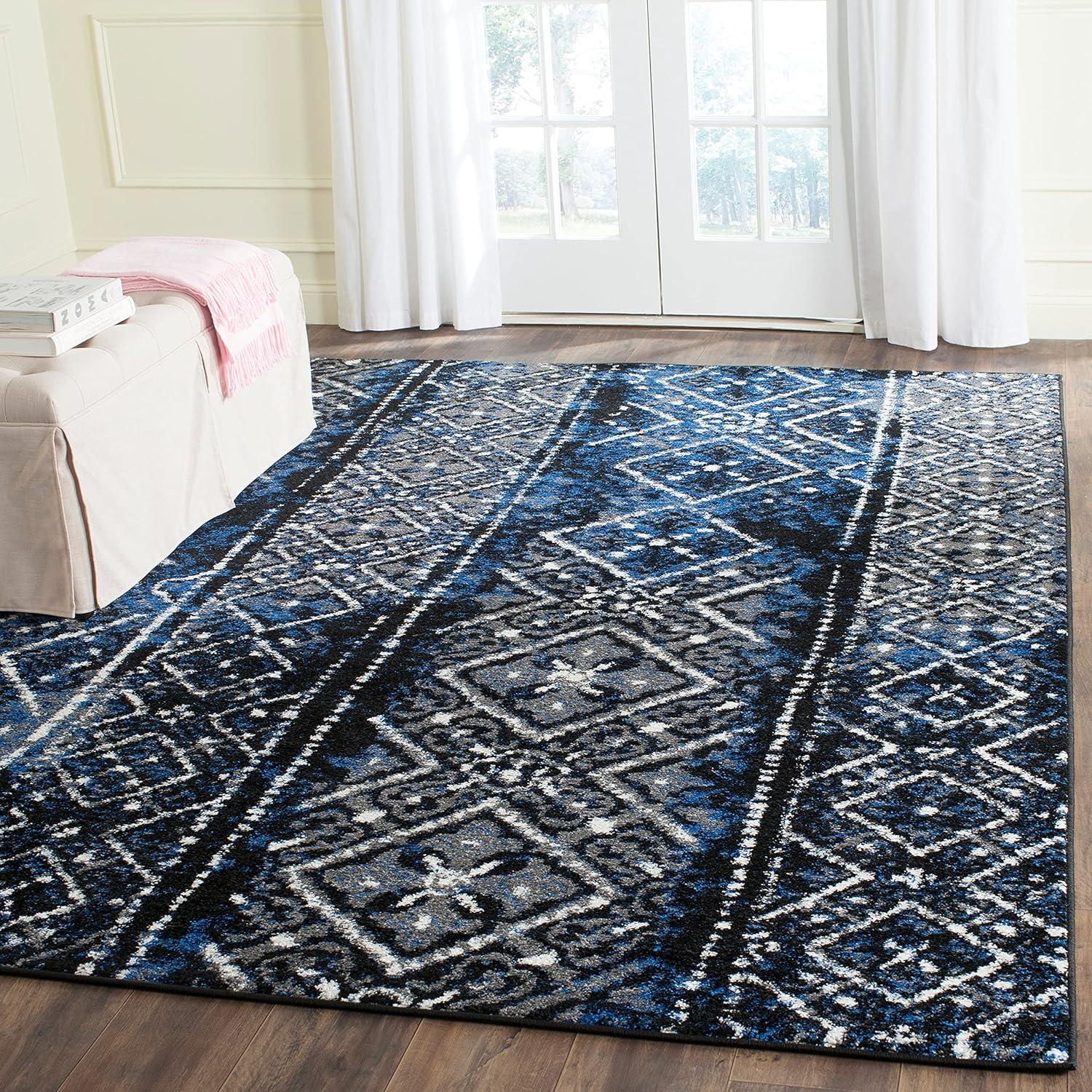 image:imageSAFAVIEH Area Rug 8x10 Adirondack Collection Large Black amp Silver Moroccan Boho Design NonShedding amp Easy Cleaning Ideal for Living Room Bedroom Office Dining Space ADR111CSilverMulti