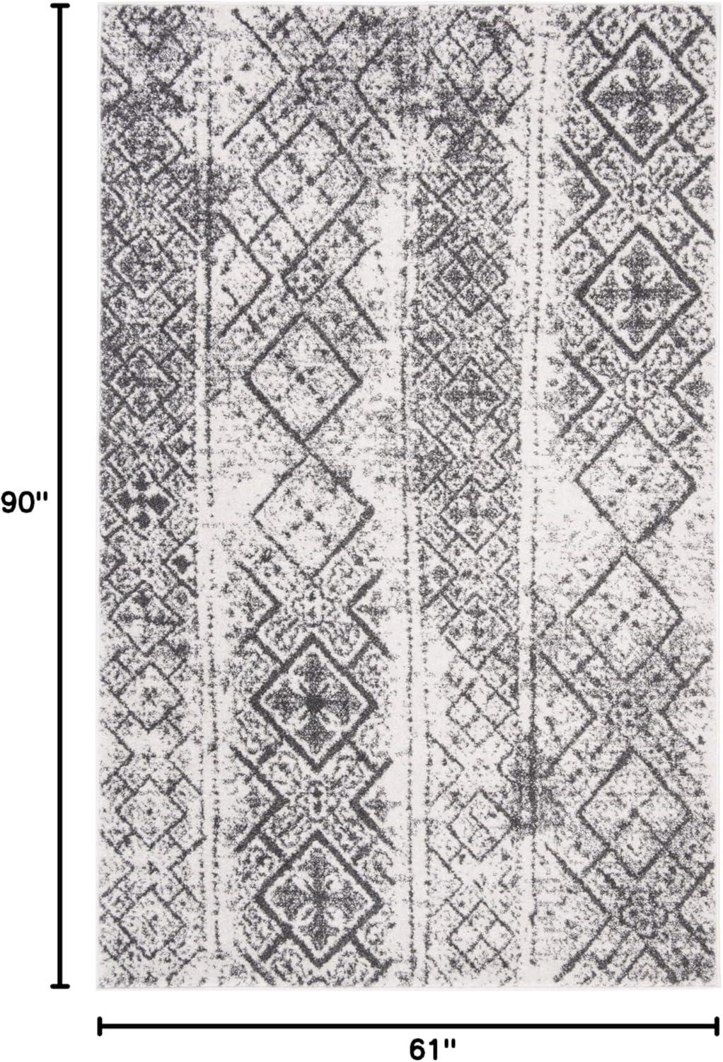 image:imageSAFAVIEH Area Rug 8x10 Adirondack Collection Large Black amp Silver Moroccan Boho Design NonShedding amp Easy Cleaning Ideal for Living Room Bedroom Office Dining Space ADR111CSilverBlack