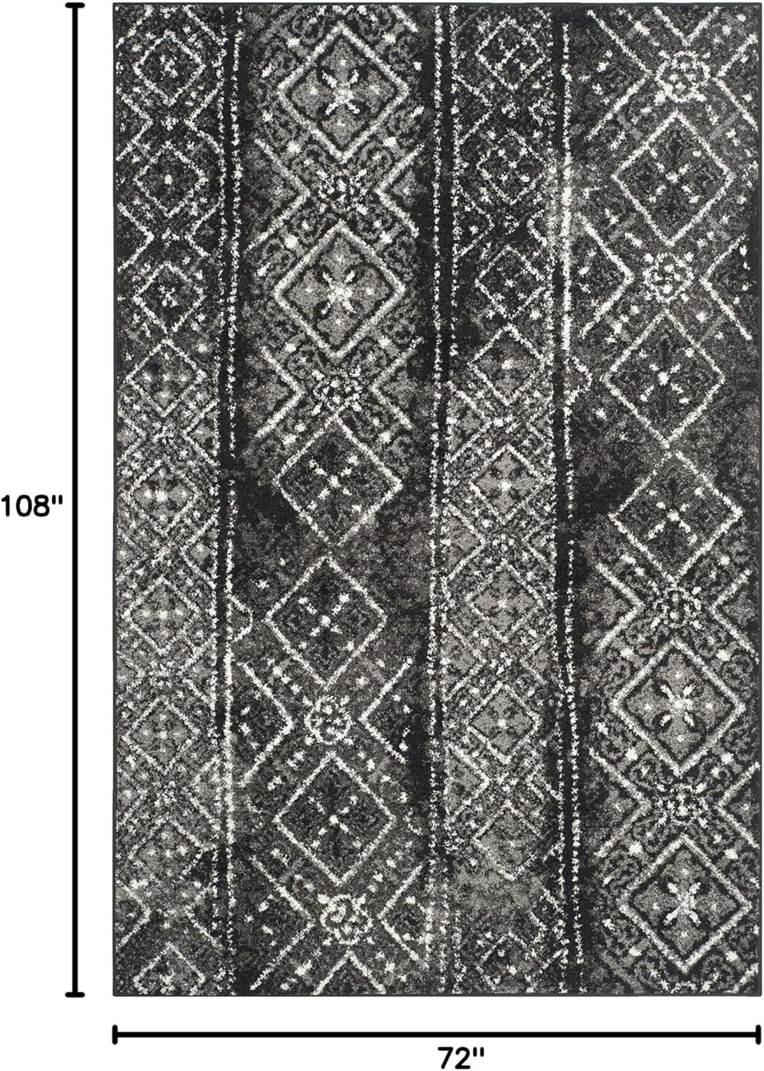 image:imageSAFAVIEH Area Rug 8x10 Adirondack Collection Large Black amp Silver Moroccan Boho Design NonShedding amp Easy Cleaning Ideal for Living Room Bedroom Office Dining Space ADR111CBlackSilver