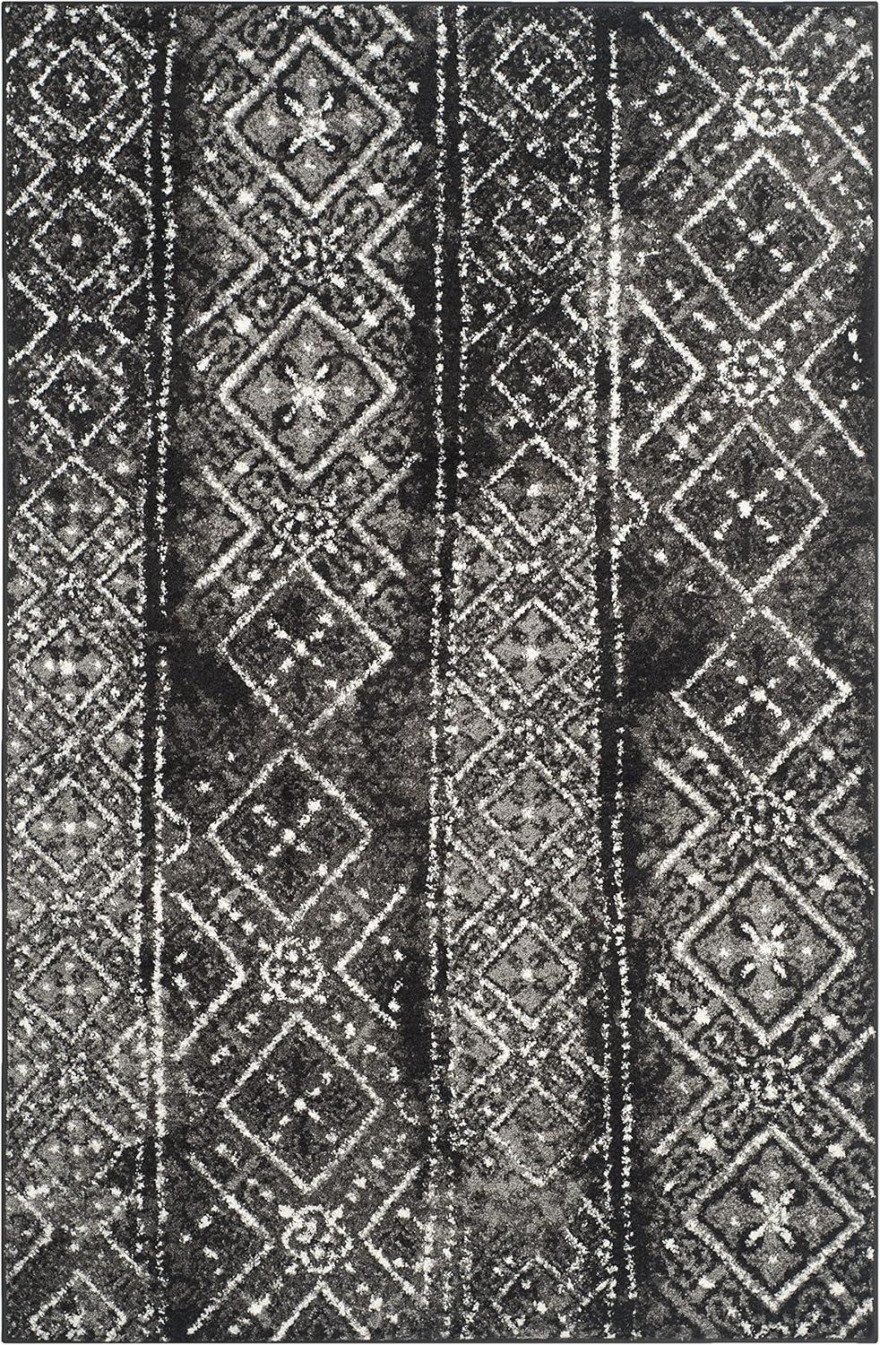 image:imageSAFAVIEH Area Rug 8x10 Adirondack Collection Large Black amp Silver Moroccan Boho Design NonShedding amp Easy Cleaning Ideal for Living Room Bedroom Office Dining Space ADR111CBlackSilver