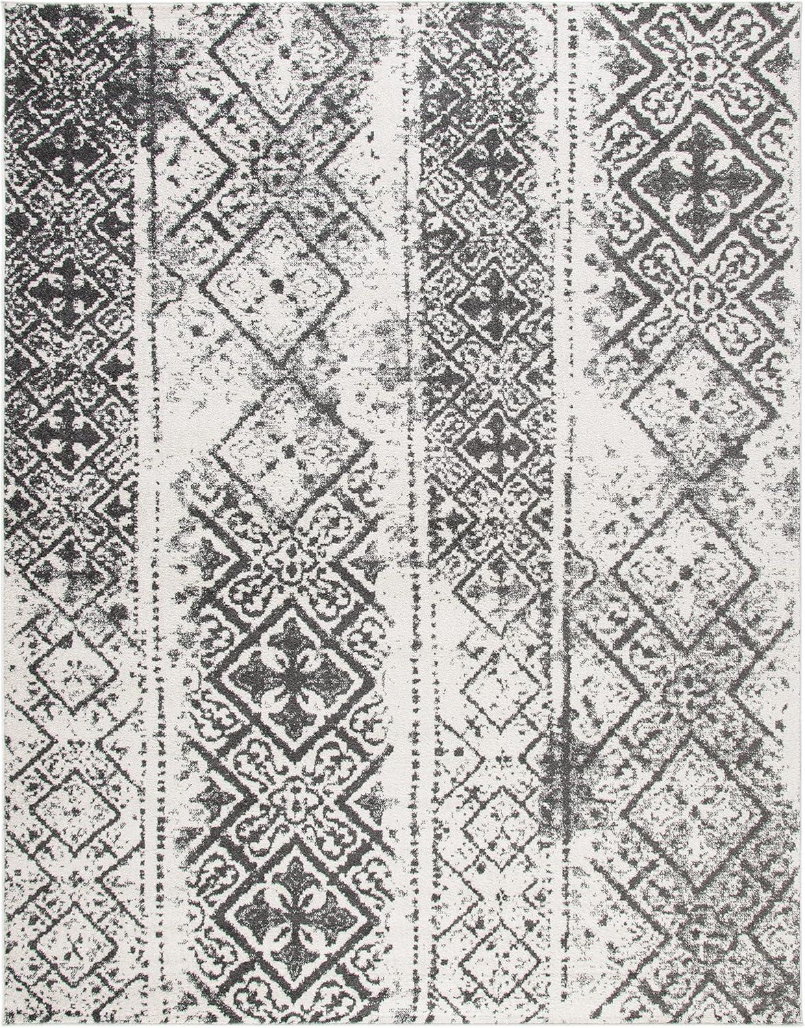 image:imageSAFAVIEH Area Rug 8x10 Adirondack Collection Large Black amp Silver Moroccan Boho Design NonShedding amp Easy Cleaning Ideal for Living Room Bedroom Office Dining Space ADR111CSilverBlack
