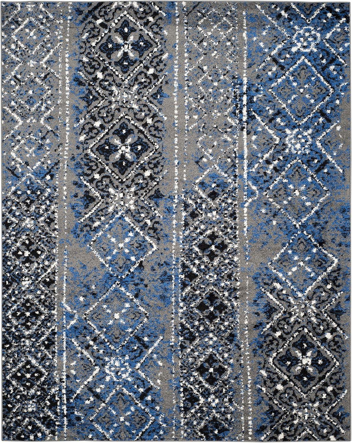 image:imageSAFAVIEH Area Rug 8x10 Adirondack Collection Large Black amp Silver Moroccan Boho Design NonShedding amp Easy Cleaning Ideal for Living Room Bedroom Office Dining Space ADR111CSilverMulti