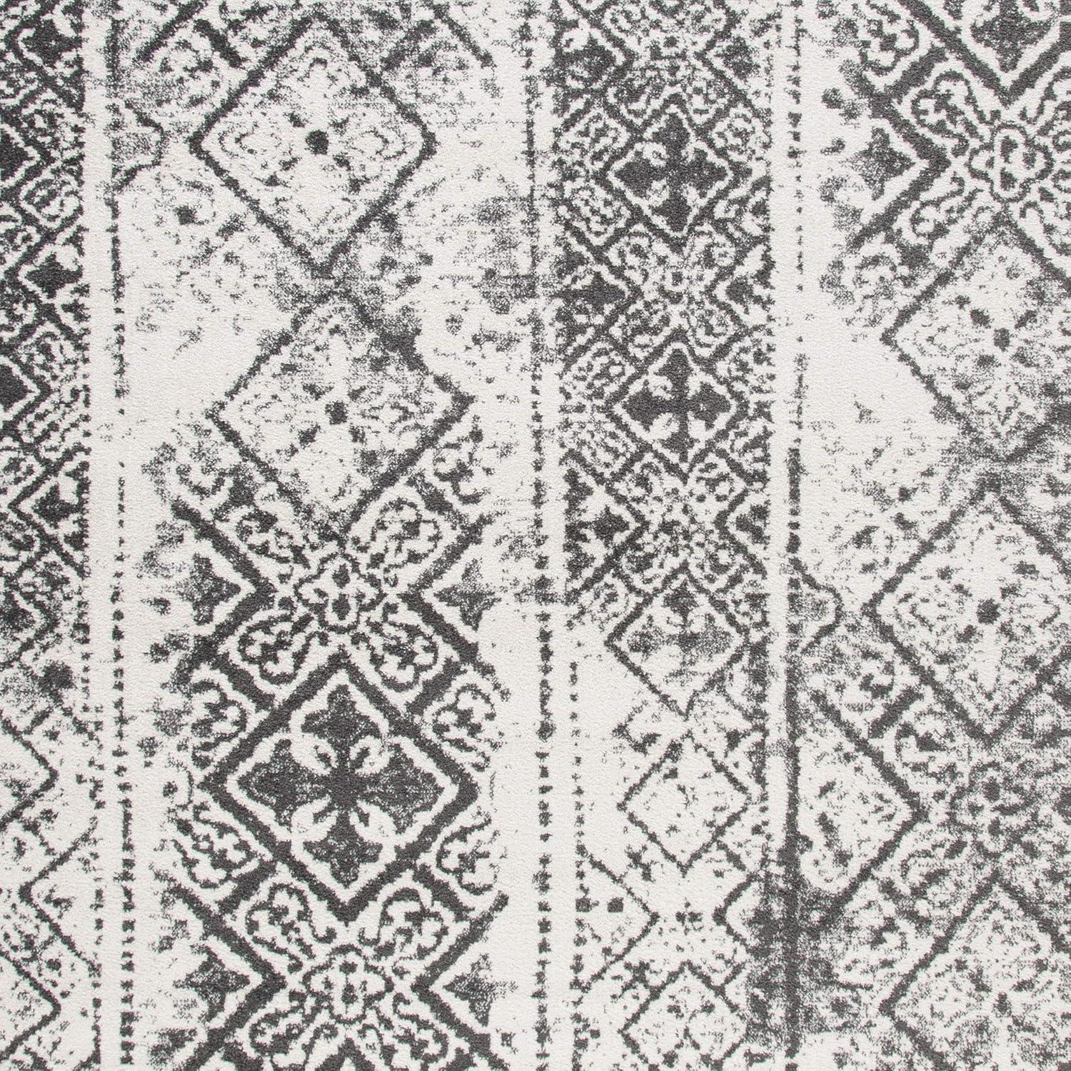image:imageSAFAVIEH Area Rug 8x10 Adirondack Collection Large Black amp Silver Moroccan Boho Design NonShedding amp Easy Cleaning Ideal for Living Room Bedroom Office Dining Space ADR111CSilverBlack