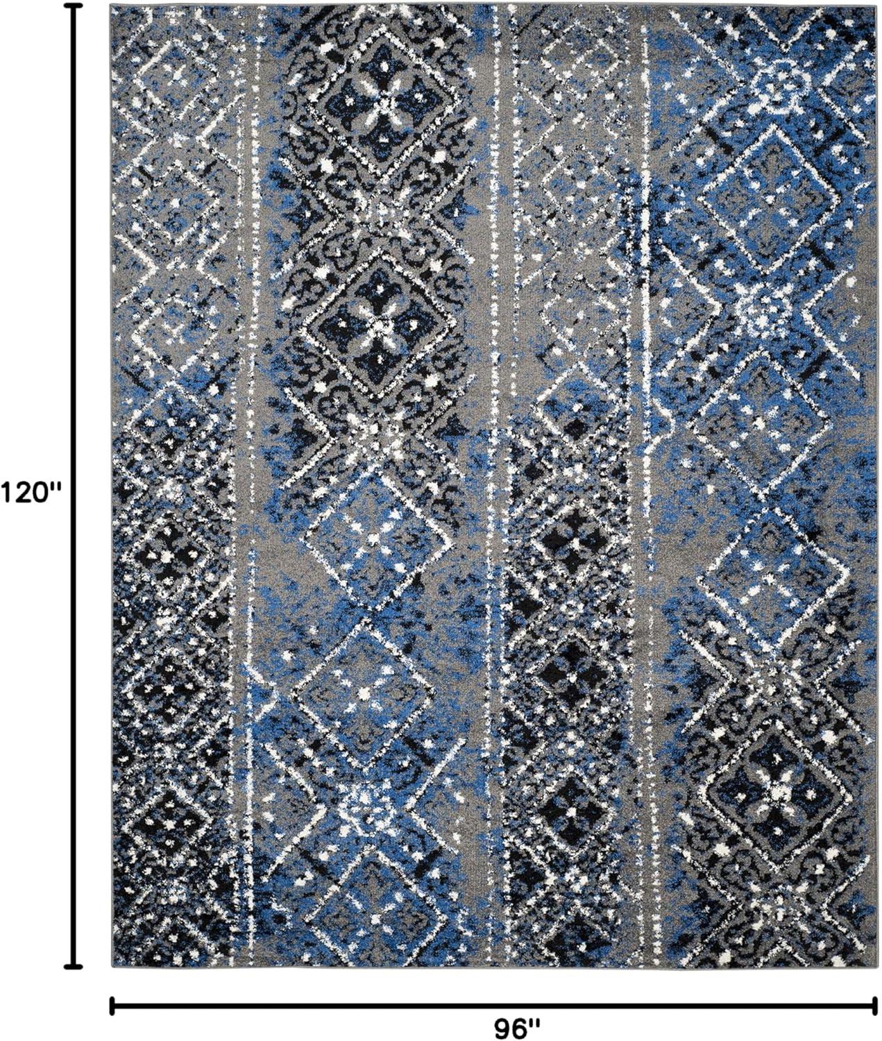 image:imageSAFAVIEH Area Rug 8x10 Adirondack Collection Large Black amp Silver Moroccan Boho Design NonShedding amp Easy Cleaning Ideal for Living Room Bedroom Office Dining Space ADR111CSilverMulti
