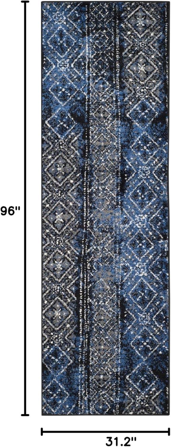 image:imageSAFAVIEH Area Rug 8x10 Adirondack Collection Large Black amp Silver Moroccan Boho Design NonShedding amp Easy Cleaning Ideal for Living Room Bedroom Office Dining Space ADR111CBlueBlack