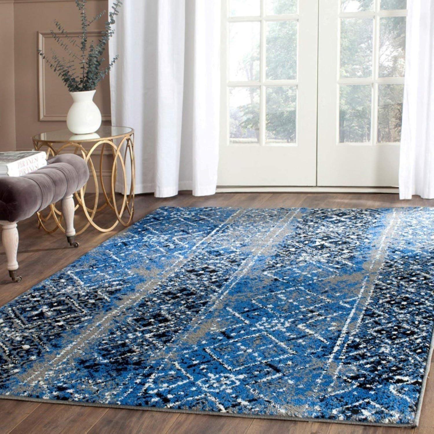 image:imageSAFAVIEH Area Rug 8x10 Adirondack Collection Large Black amp Silver Moroccan Boho Design NonShedding amp Easy Cleaning Ideal for Living Room Bedroom Office Dining Space ADR111CSilverMulti