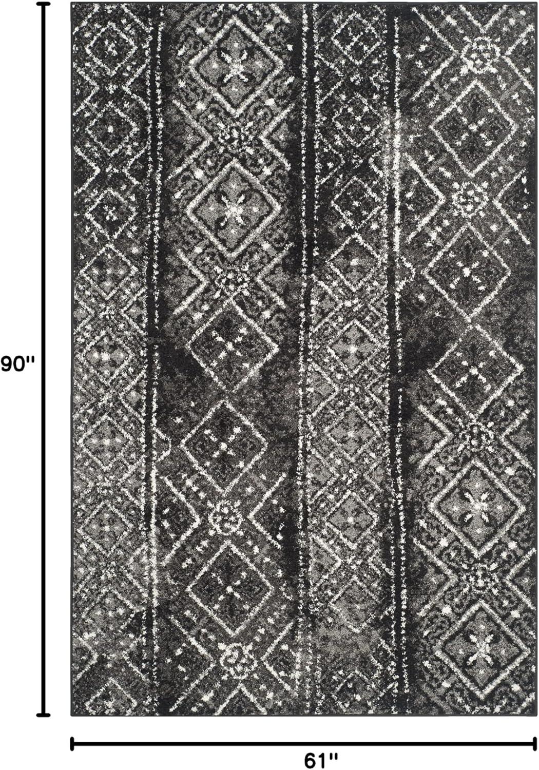image:imageSAFAVIEH Area Rug 8x10 Adirondack Collection Large Black amp Silver Moroccan Boho Design NonShedding amp Easy Cleaning Ideal for Living Room Bedroom Office Dining Space ADR111CBlackSilver