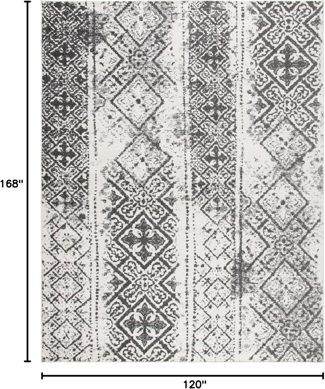 image:imageSAFAVIEH Area Rug 8x10 Adirondack Collection Large Black amp Silver Moroccan Boho Design NonShedding amp Easy Cleaning Ideal for Living Room Bedroom Office Dining Space ADR111CSilverBlack