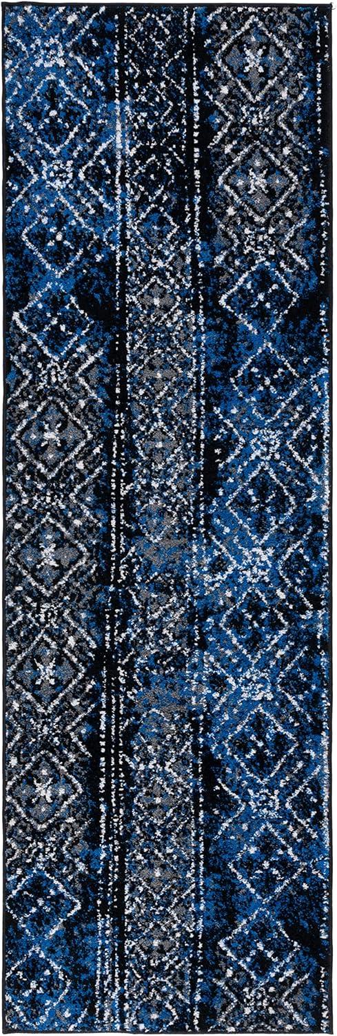 image:imageSAFAVIEH Area Rug 8x10 Adirondack Collection Large Black amp Silver Moroccan Boho Design NonShedding amp Easy Cleaning Ideal for Living Room Bedroom Office Dining Space ADR111CBlueBlack