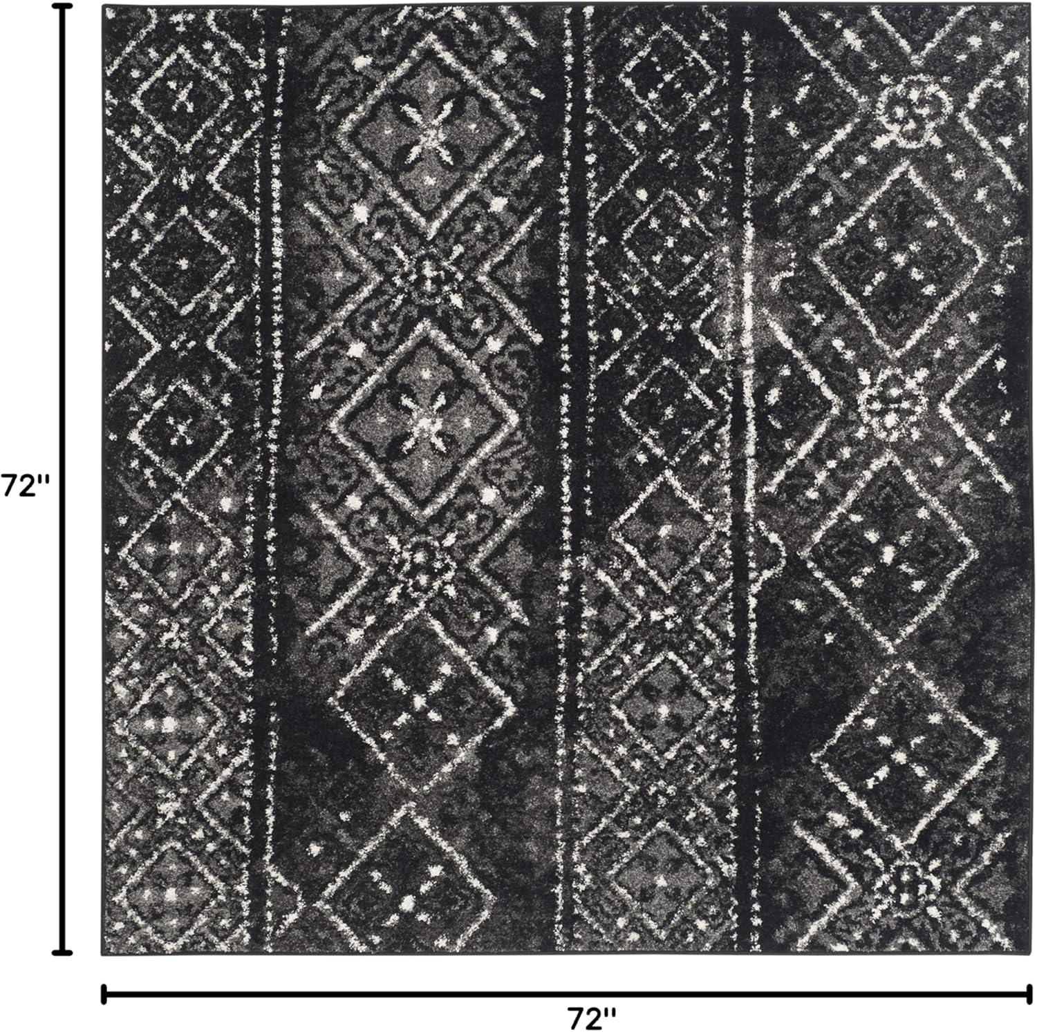 image:imageSAFAVIEH Area Rug 8x10 Adirondack Collection Large Black amp Silver Moroccan Boho Design NonShedding amp Easy Cleaning Ideal for Living Room Bedroom Office Dining Space ADR111CBlackSilver