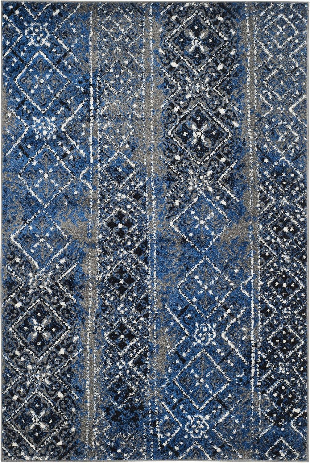 image:imageSAFAVIEH Area Rug 8x10 Adirondack Collection Large Black amp Silver Moroccan Boho Design NonShedding amp Easy Cleaning Ideal for Living Room Bedroom Office Dining Space ADR111CSilverMulti