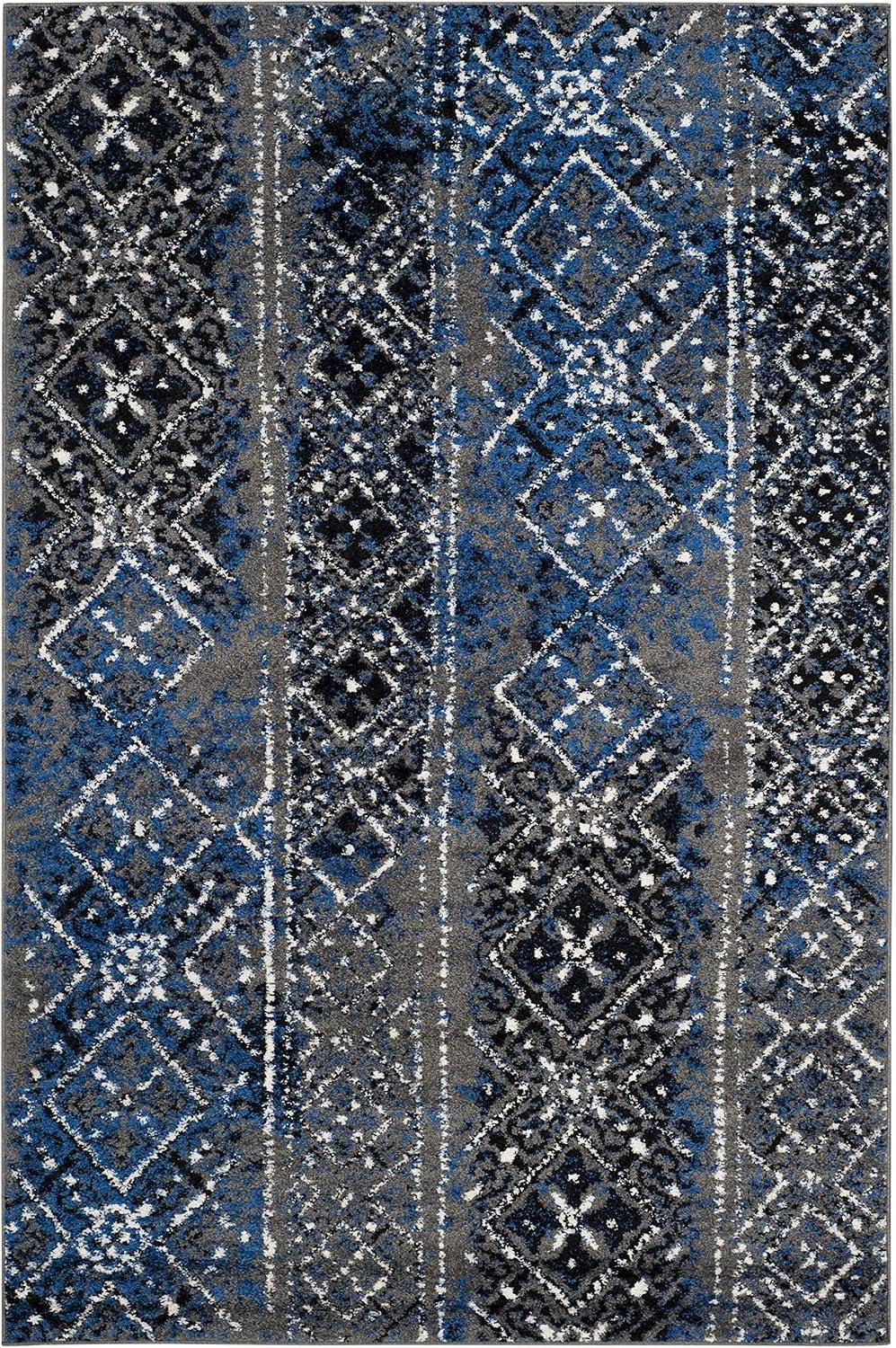 image:imageSAFAVIEH Area Rug 8x10 Adirondack Collection Large Black amp Silver Moroccan Boho Design NonShedding amp Easy Cleaning Ideal for Living Room Bedroom Office Dining Space ADR111CSilverMulti