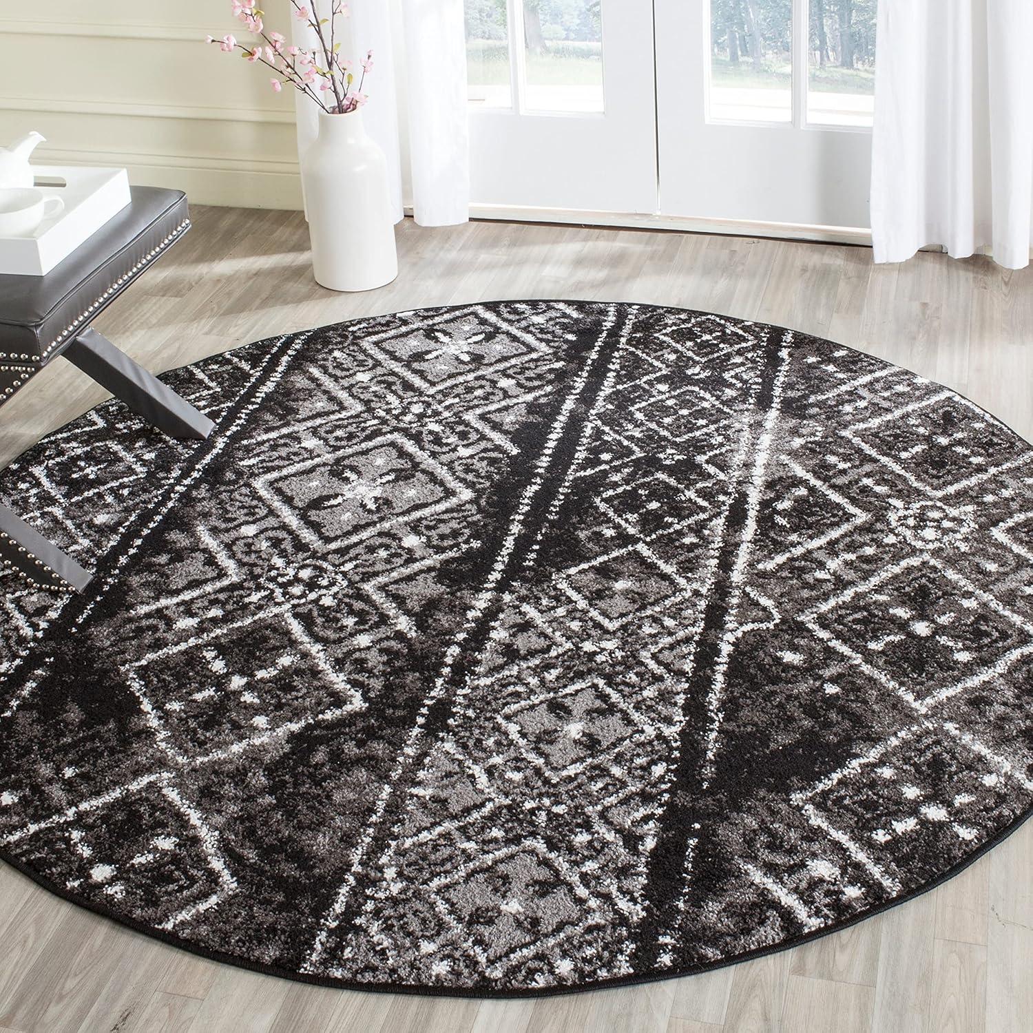 image:imageSAFAVIEH Area Rug 8x10 Adirondack Collection Large Black amp Silver Moroccan Boho Design NonShedding amp Easy Cleaning Ideal for Living Room Bedroom Office Dining Space ADR111CBlackSilver