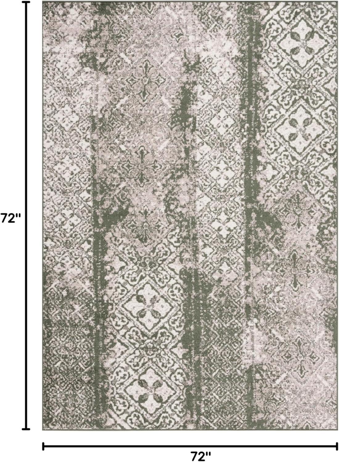 image:imageSAFAVIEH Area Rug 8x10 Adirondack Collection Large Black amp Silver Moroccan Boho Design NonShedding amp Easy Cleaning Ideal for Living Room Bedroom Office Dining Space ADR111CDark GreenIvory