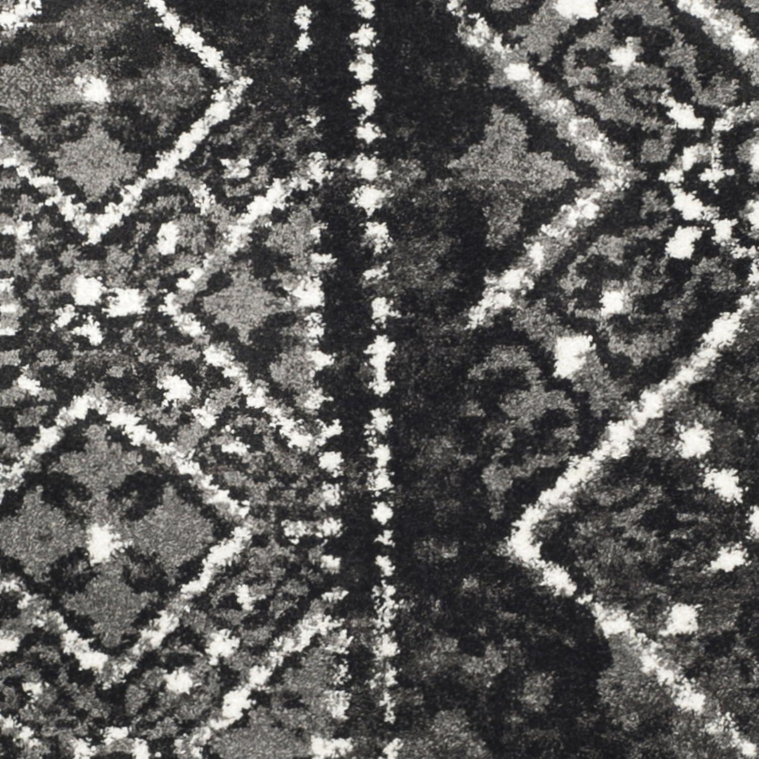 image:imageSAFAVIEH Area Rug 8x10 Adirondack Collection Large Black amp Silver Moroccan Boho Design NonShedding amp Easy Cleaning Ideal for Living Room Bedroom Office Dining Space ADR111CBlackSilver