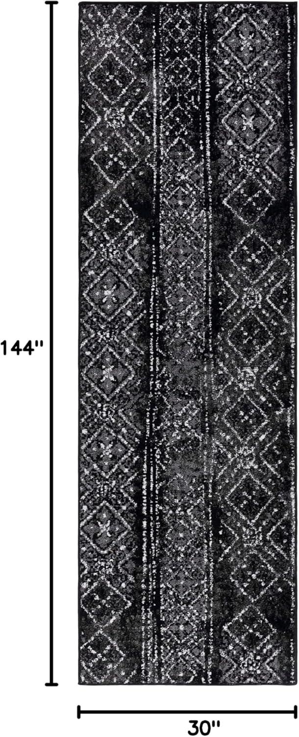 image:imageSAFAVIEH Area Rug 8x10 Adirondack Collection Large Black amp Silver Moroccan Boho Design NonShedding amp Easy Cleaning Ideal for Living Room Bedroom Office Dining Space ADR111CBlackSilver