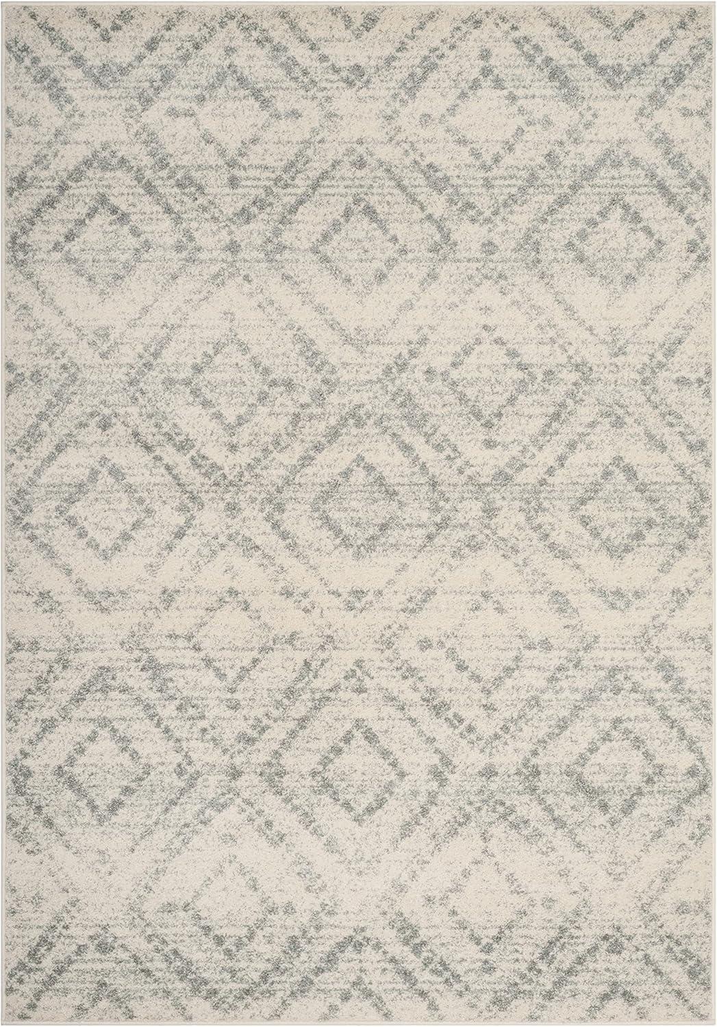 image:imageSAFAVIEH Area Rug 8x10 Adirondack Collection Large Ivory amp Light Blue Geometric Trellis Pattern NonShedding amp Easy Cleaning Ideal for Living Room Bedroom Office Dining Space ADR131TIvoryLight Blue