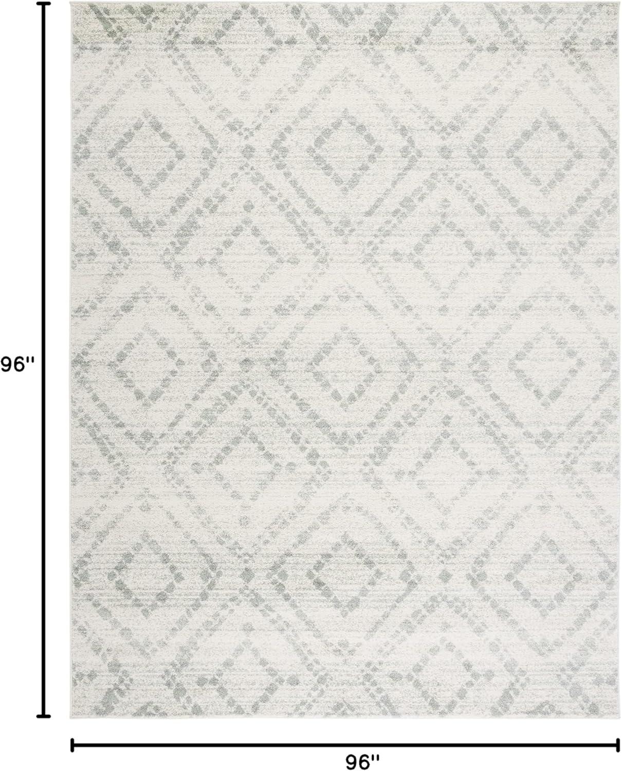image:imageSAFAVIEH Area Rug 8x10 Adirondack Collection Large Ivory amp Light Blue Geometric Trellis Pattern NonShedding amp Easy Cleaning Ideal for Living Room Bedroom Office Dining Space ADR131TIvoryGreen