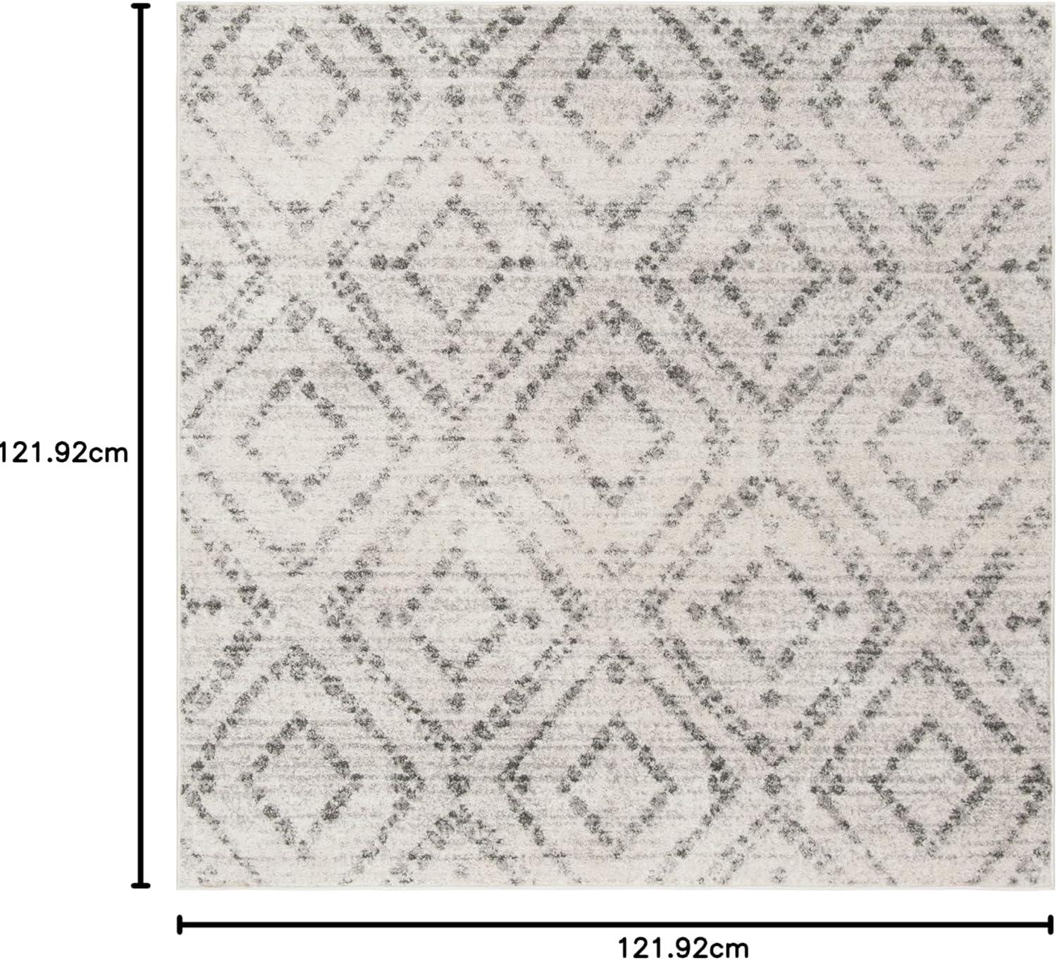 image:imageSAFAVIEH Area Rug 8x10 Adirondack Collection Large Ivory amp Light Blue Geometric Trellis Pattern NonShedding amp Easy Cleaning Ideal for Living Room Bedroom Office Dining Space ADR131TLight GreyGrey