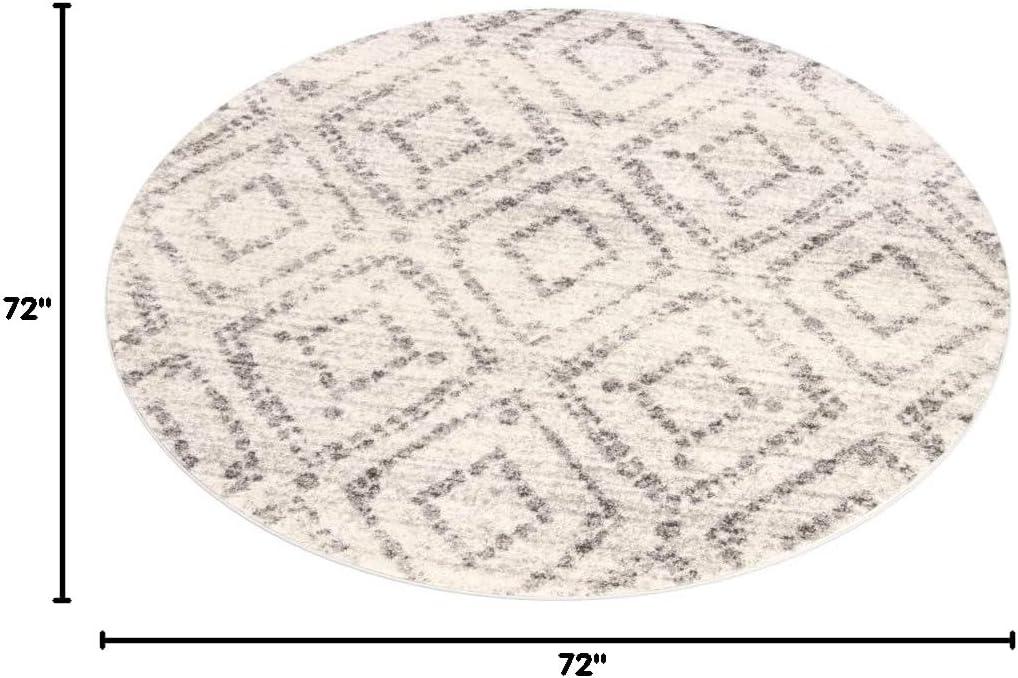 image:imageSAFAVIEH Area Rug 8x10 Adirondack Collection Large Ivory amp Light Blue Geometric Trellis Pattern NonShedding amp Easy Cleaning Ideal for Living Room Bedroom Office Dining Space ADR131TLight GreyGrey
