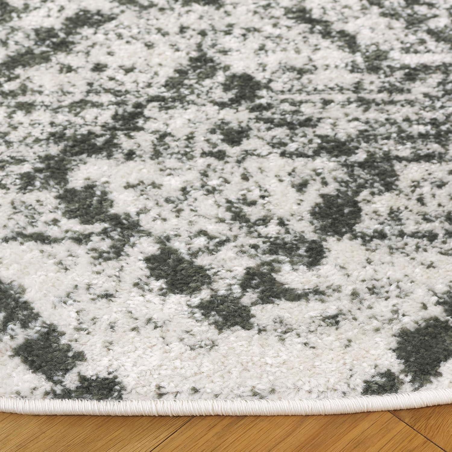 image:imageSAFAVIEH Area Rug 8x10 Adirondack Collection Large Ivory amp Light Blue Geometric Trellis Pattern NonShedding amp Easy Cleaning Ideal for Living Room Bedroom Office Dining Space ADR131TIvoryDark Green