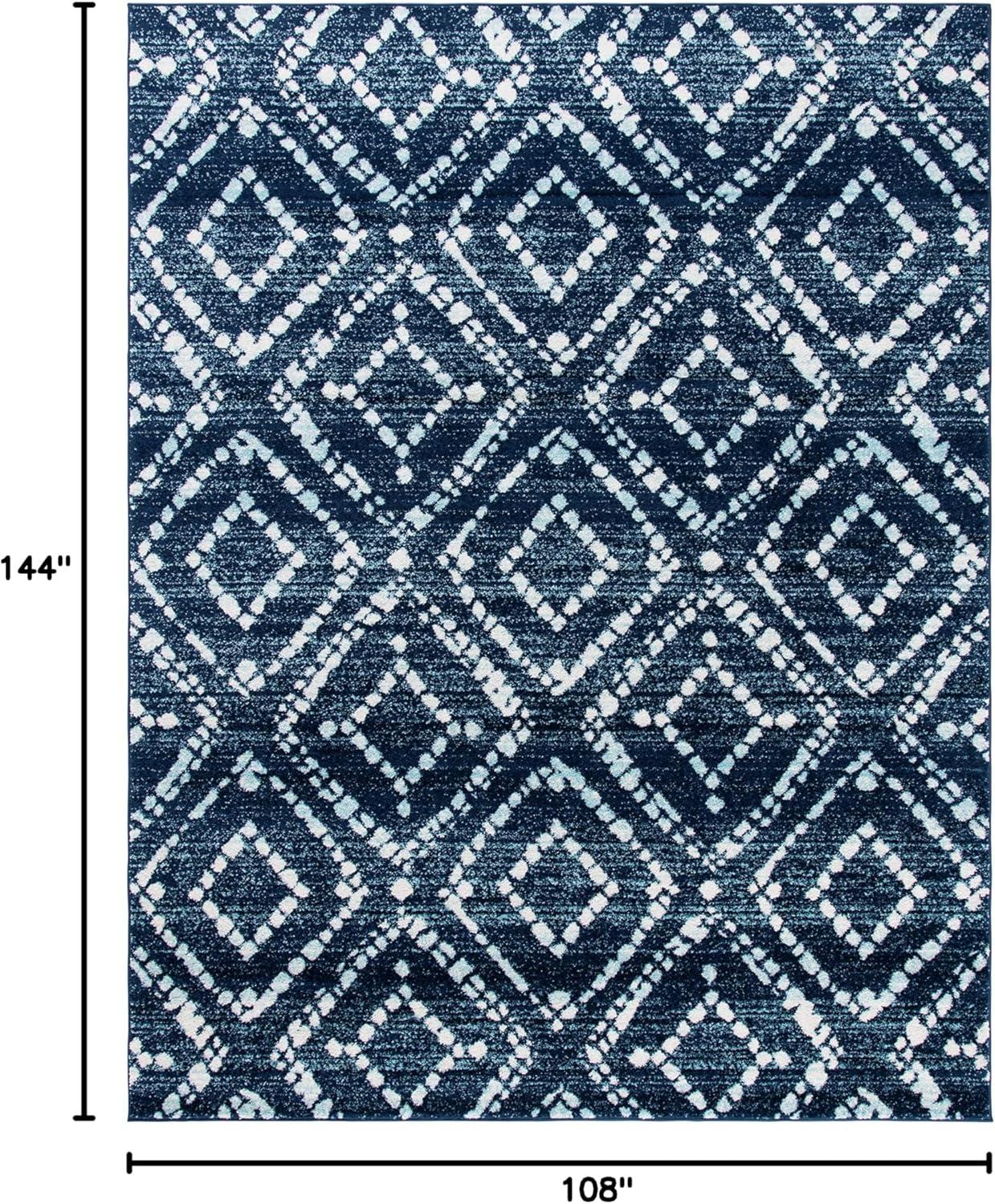 image:imageSAFAVIEH Area Rug 8x10 Adirondack Collection Large Ivory amp Light Blue Geometric Trellis Pattern NonShedding amp Easy Cleaning Ideal for Living Room Bedroom Office Dining Space ADR131TNavyIvory