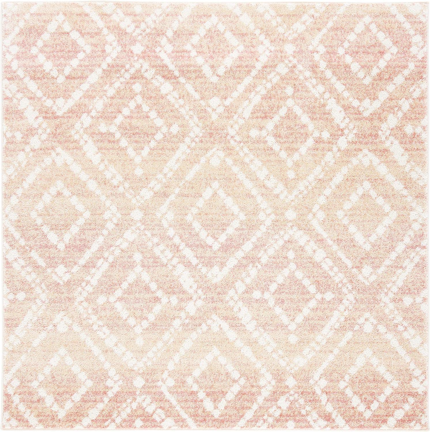 image:imageSAFAVIEH Area Rug 8x10 Adirondack Collection Large Ivory amp Light Blue Geometric Trellis Pattern NonShedding amp Easy Cleaning Ideal for Living Room Bedroom Office Dining Space ADR131TRoseGold