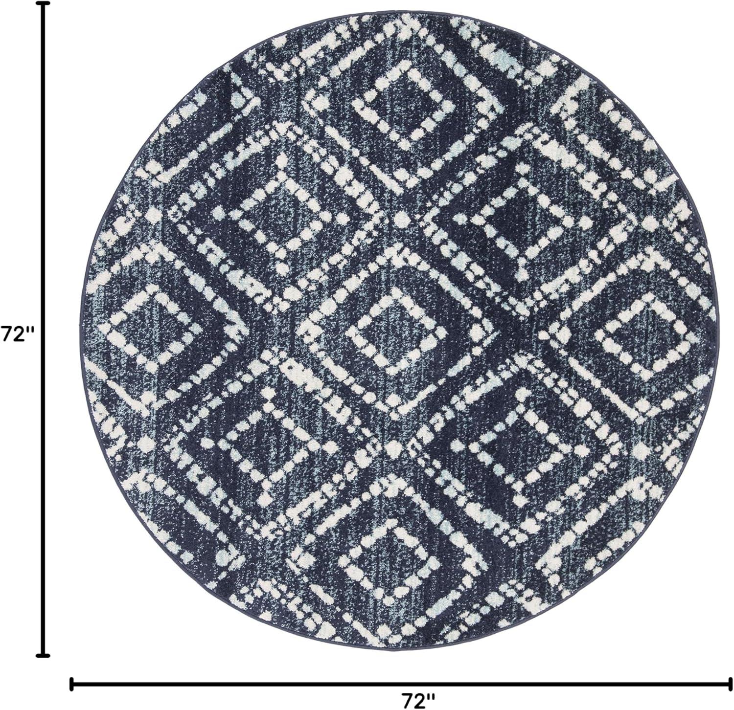 image:imageSAFAVIEH Area Rug 8x10 Adirondack Collection Large Ivory amp Light Blue Geometric Trellis Pattern NonShedding amp Easy Cleaning Ideal for Living Room Bedroom Office Dining Space ADR131TNavyIvory