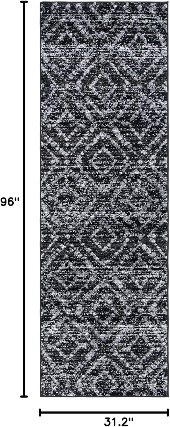 image:imageSAFAVIEH Area Rug 8x10 Adirondack Collection Large Ivory amp Light Blue Geometric Trellis Pattern NonShedding amp Easy Cleaning Ideal for Living Room Bedroom Office Dining Space ADR131TBlackIvory