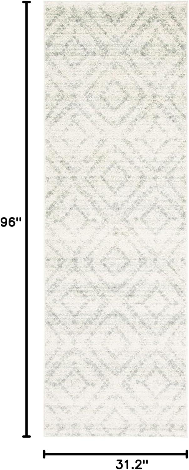 image:imageSAFAVIEH Area Rug 8x10 Adirondack Collection Large Ivory amp Light Blue Geometric Trellis Pattern NonShedding amp Easy Cleaning Ideal for Living Room Bedroom Office Dining Space ADR131TIvoryGreen