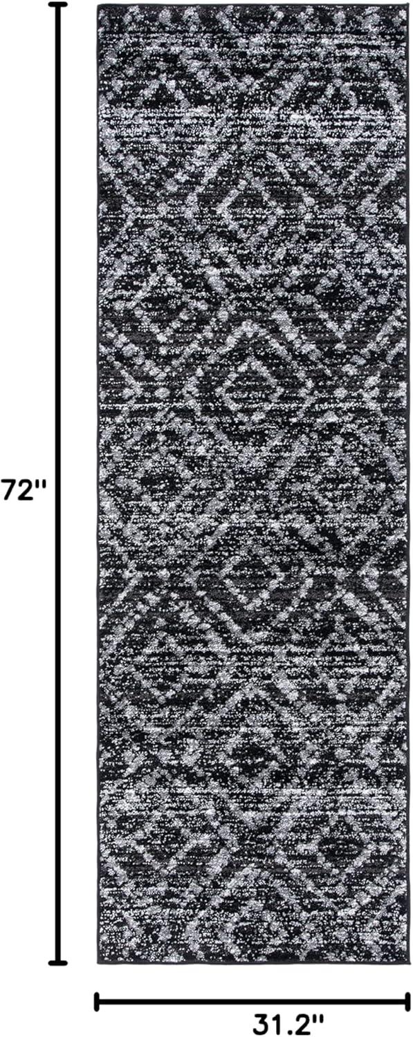image:imageSAFAVIEH Area Rug 8x10 Adirondack Collection Large Ivory amp Light Blue Geometric Trellis Pattern NonShedding amp Easy Cleaning Ideal for Living Room Bedroom Office Dining Space ADR131TBlackIvory
