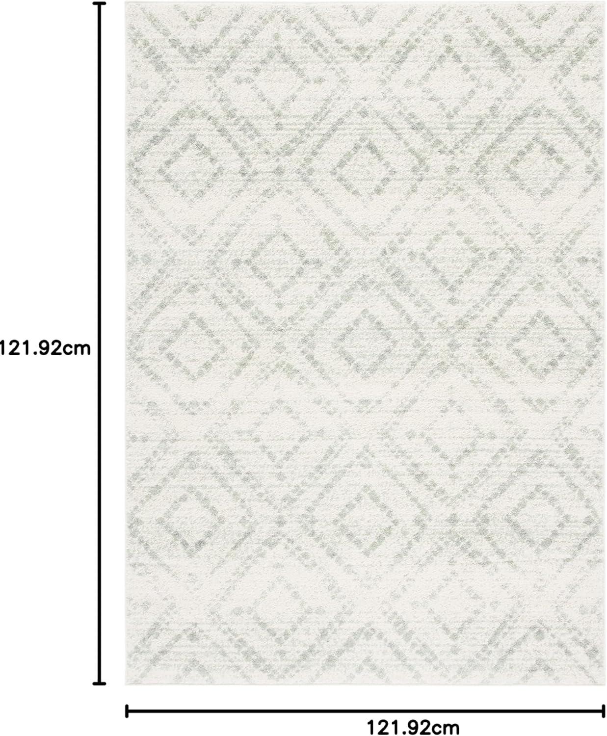 image:imageSAFAVIEH Area Rug 8x10 Adirondack Collection Large Ivory amp Light Blue Geometric Trellis Pattern NonShedding amp Easy Cleaning Ideal for Living Room Bedroom Office Dining Space ADR131TIvoryGreen