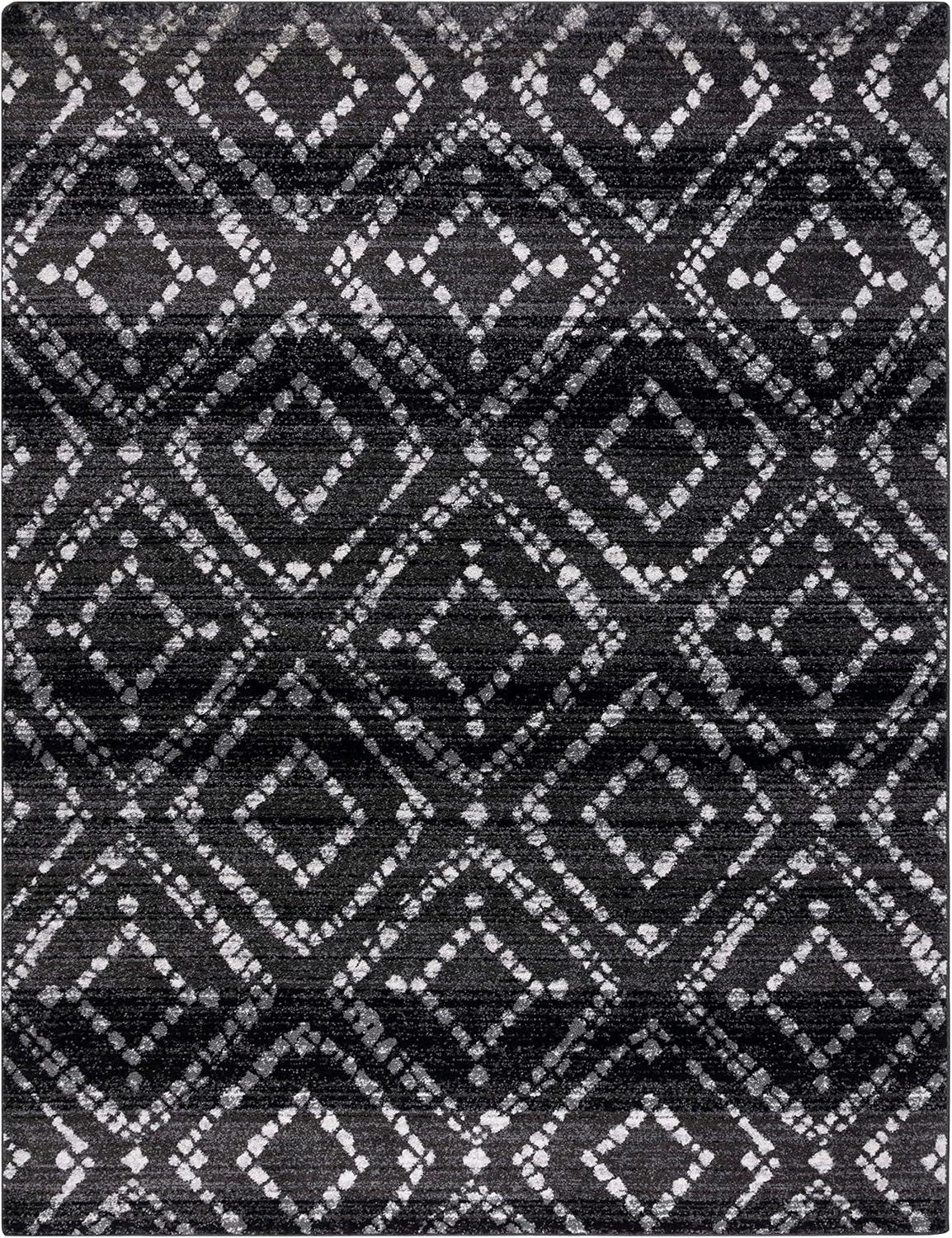 image:imageSAFAVIEH Area Rug 8x10 Adirondack Collection Large Ivory amp Light Blue Geometric Trellis Pattern NonShedding amp Easy Cleaning Ideal for Living Room Bedroom Office Dining Space ADR131TBlackIvory
