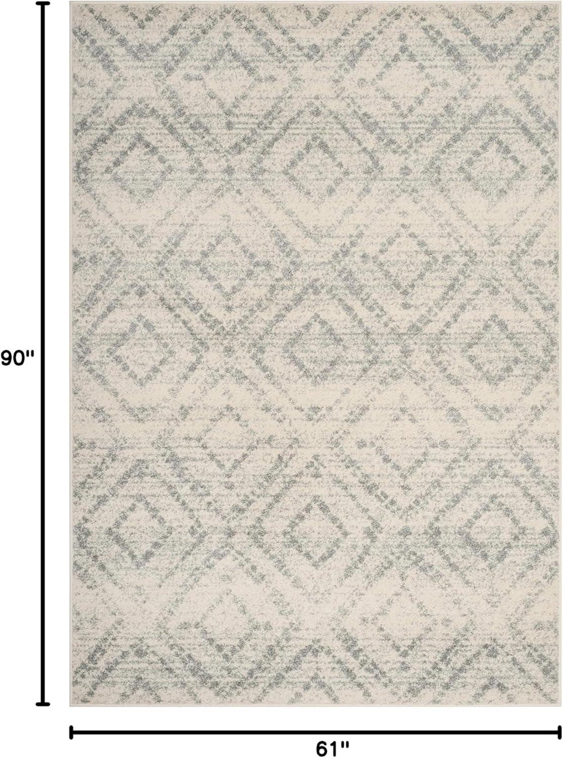 image:imageSAFAVIEH Area Rug 8x10 Adirondack Collection Large Ivory amp Light Blue Geometric Trellis Pattern NonShedding amp Easy Cleaning Ideal for Living Room Bedroom Office Dining Space ADR131TIvoryLight Blue