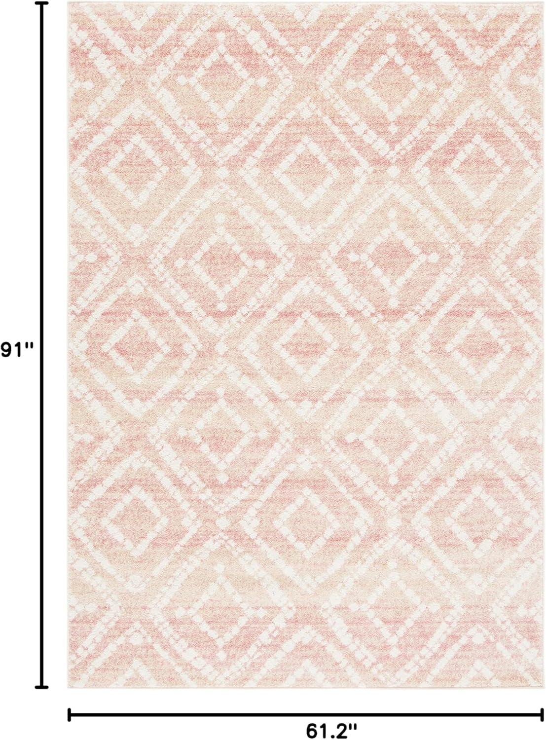 image:imageSAFAVIEH Area Rug 8x10 Adirondack Collection Large Ivory amp Light Blue Geometric Trellis Pattern NonShedding amp Easy Cleaning Ideal for Living Room Bedroom Office Dining Space ADR131TRoseGold