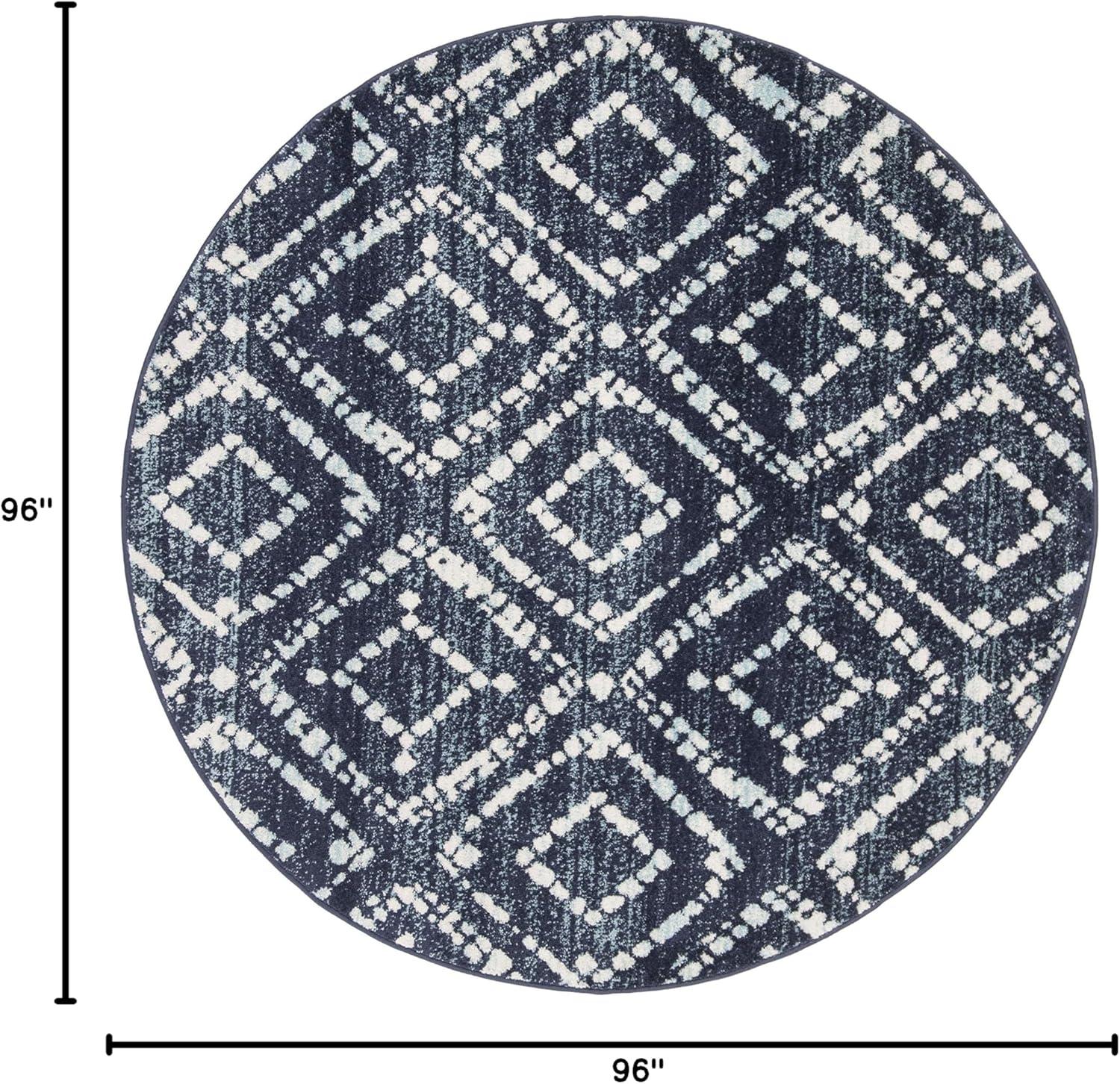 image:imageSAFAVIEH Area Rug 8x10 Adirondack Collection Large Ivory amp Light Blue Geometric Trellis Pattern NonShedding amp Easy Cleaning Ideal for Living Room Bedroom Office Dining Space ADR131TNavyIvory