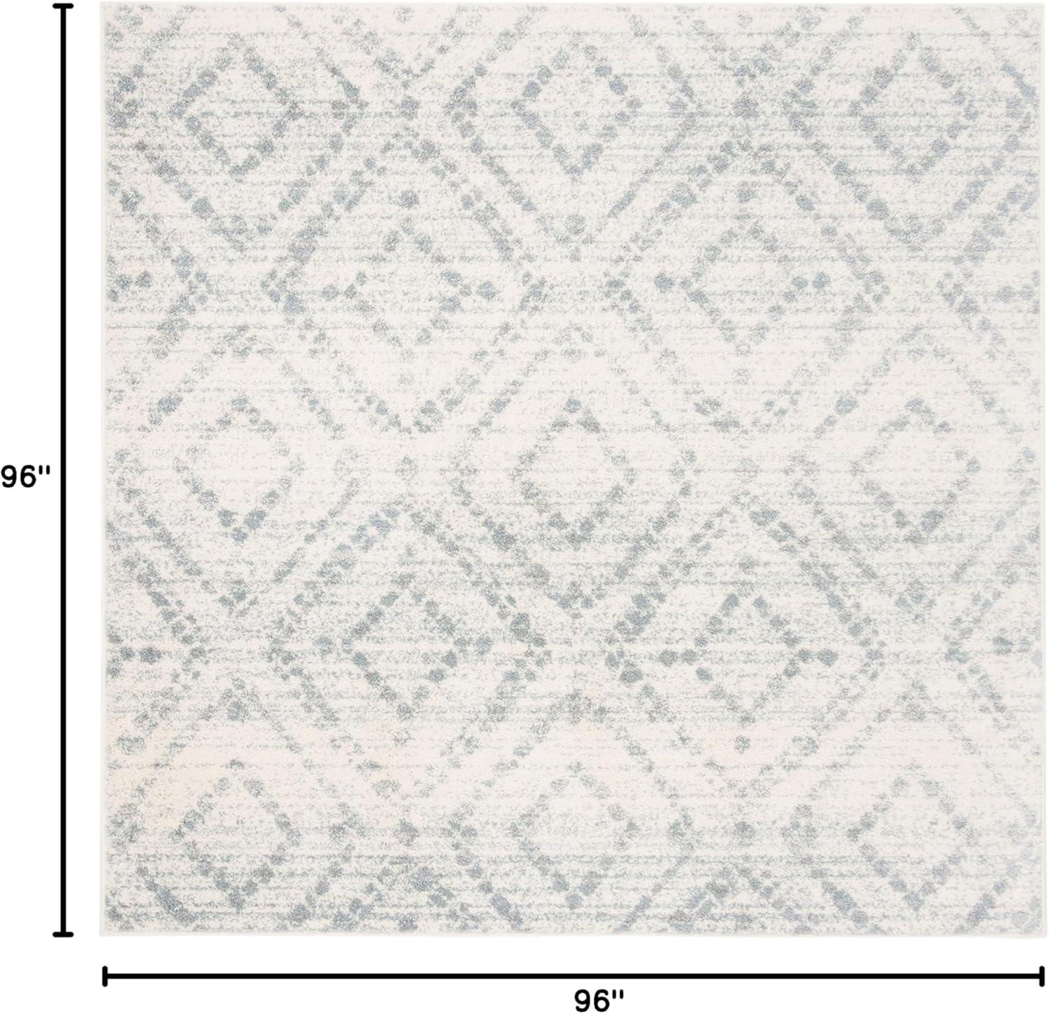 image:imageSAFAVIEH Area Rug 8x10 Adirondack Collection Large Ivory amp Light Blue Geometric Trellis Pattern NonShedding amp Easy Cleaning Ideal for Living Room Bedroom Office Dining Space ADR131TIvoryLight Blue
