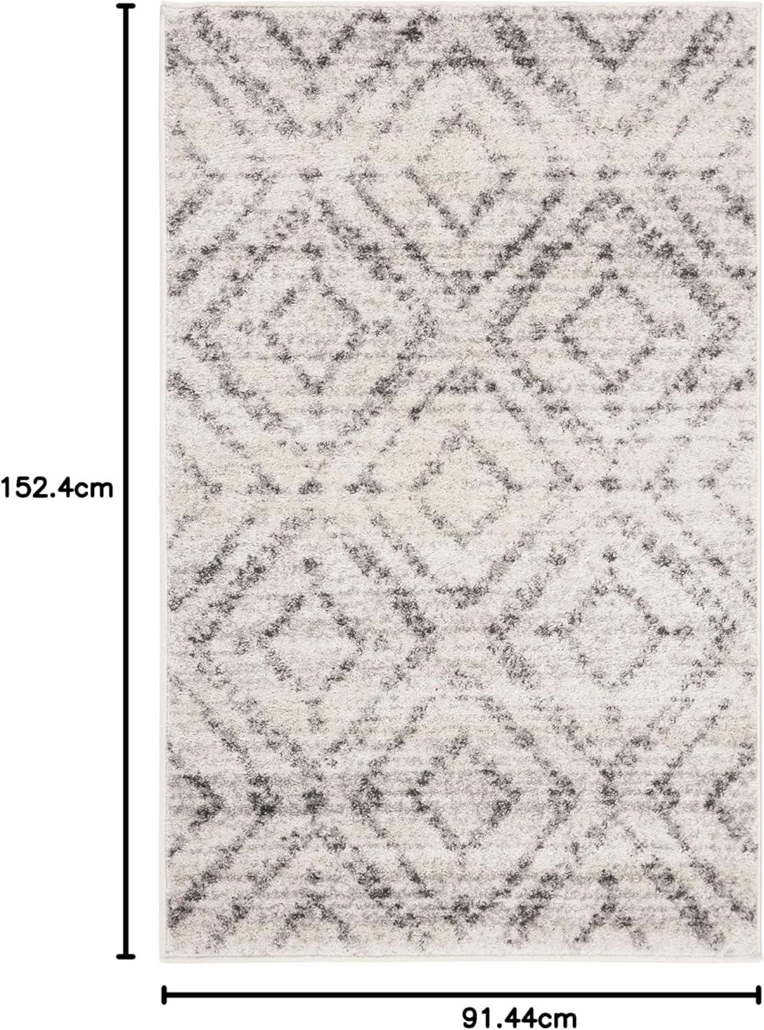 image:imageSAFAVIEH Area Rug 8x10 Adirondack Collection Large Ivory amp Light Blue Geometric Trellis Pattern NonShedding amp Easy Cleaning Ideal for Living Room Bedroom Office Dining Space ADR131TLight GreyGrey