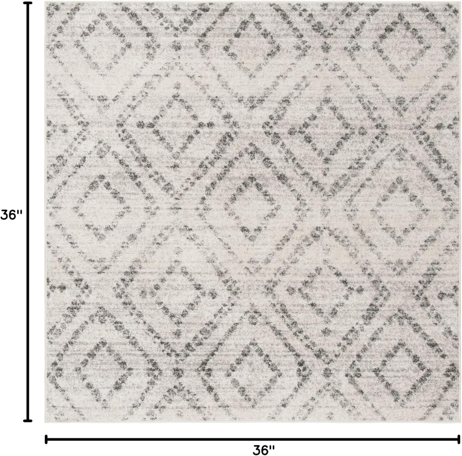 image:imageSAFAVIEH Area Rug 8x10 Adirondack Collection Large Ivory amp Light Blue Geometric Trellis Pattern NonShedding amp Easy Cleaning Ideal for Living Room Bedroom Office Dining Space ADR131TLight GreyGrey