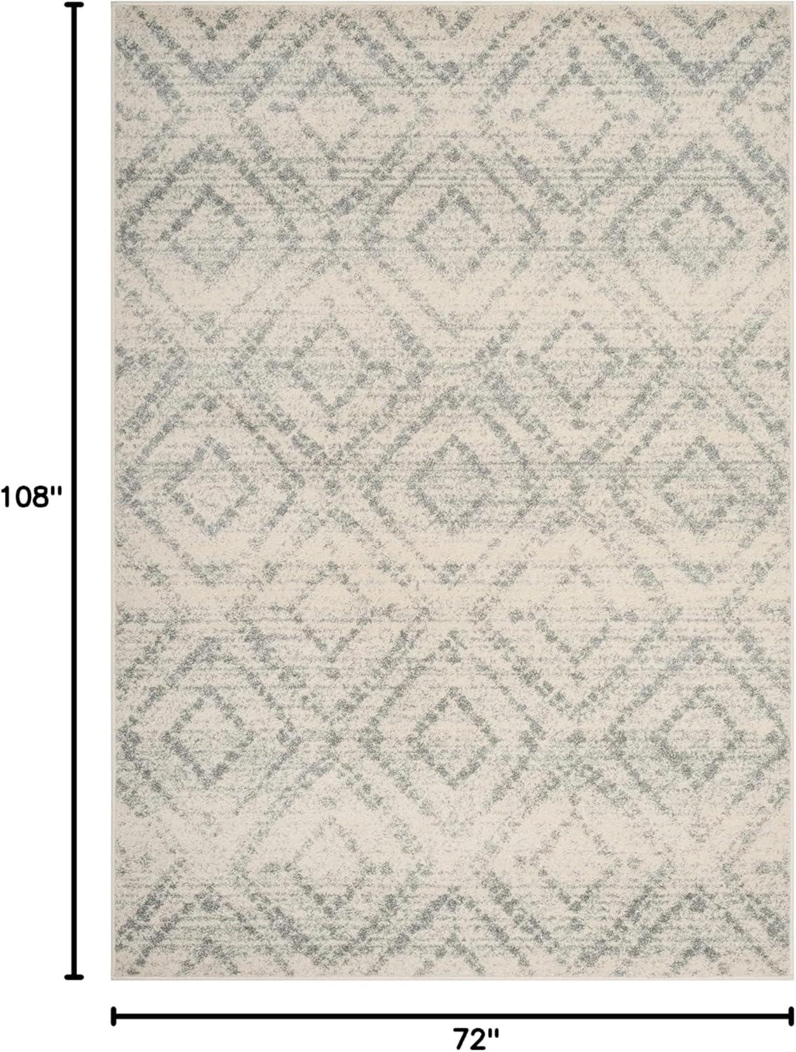 image:imageSAFAVIEH Area Rug 8x10 Adirondack Collection Large Ivory amp Light Blue Geometric Trellis Pattern NonShedding amp Easy Cleaning Ideal for Living Room Bedroom Office Dining Space ADR131TIvoryLight Blue