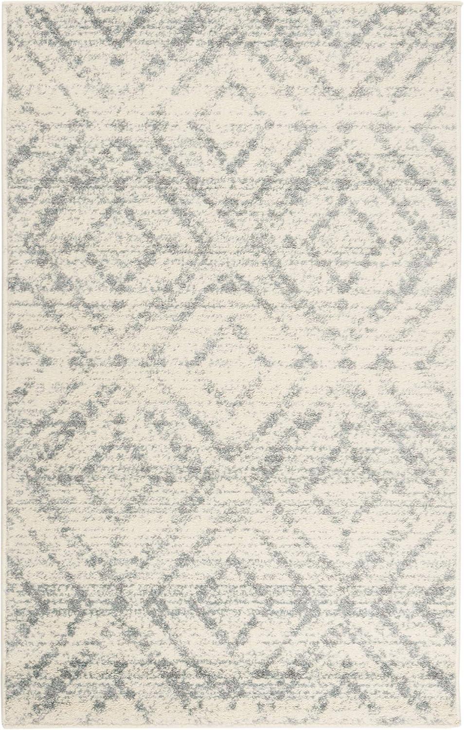 image:imageSAFAVIEH Area Rug 8x10 Adirondack Collection Large Ivory amp Light Blue Geometric Trellis Pattern NonShedding amp Easy Cleaning Ideal for Living Room Bedroom Office Dining Space ADR131TIvoryLight Blue