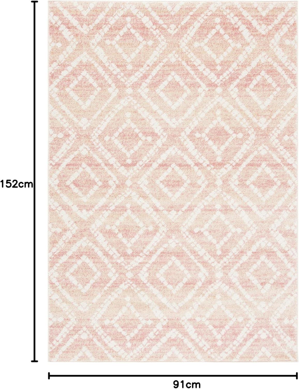 image:imageSAFAVIEH Area Rug 8x10 Adirondack Collection Large Ivory amp Light Blue Geometric Trellis Pattern NonShedding amp Easy Cleaning Ideal for Living Room Bedroom Office Dining Space ADR131TRoseGold