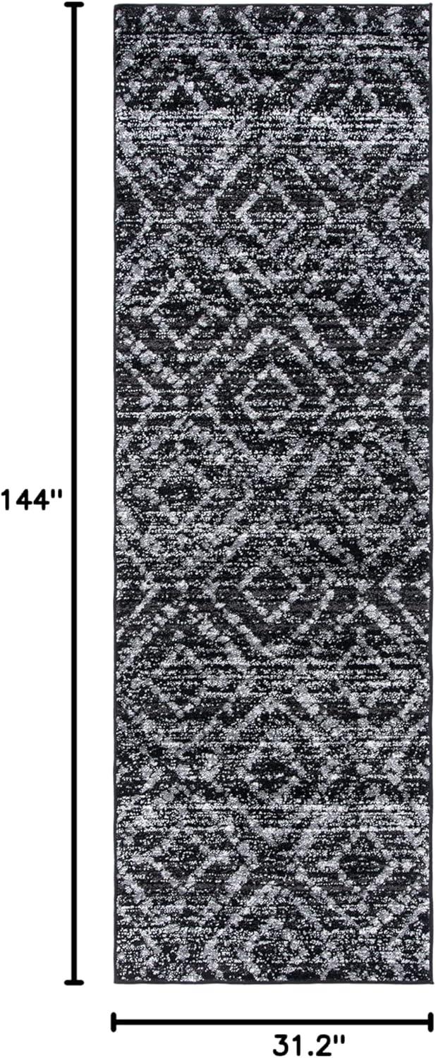 image:imageSAFAVIEH Area Rug 8x10 Adirondack Collection Large Ivory amp Light Blue Geometric Trellis Pattern NonShedding amp Easy Cleaning Ideal for Living Room Bedroom Office Dining Space ADR131TBlackIvory