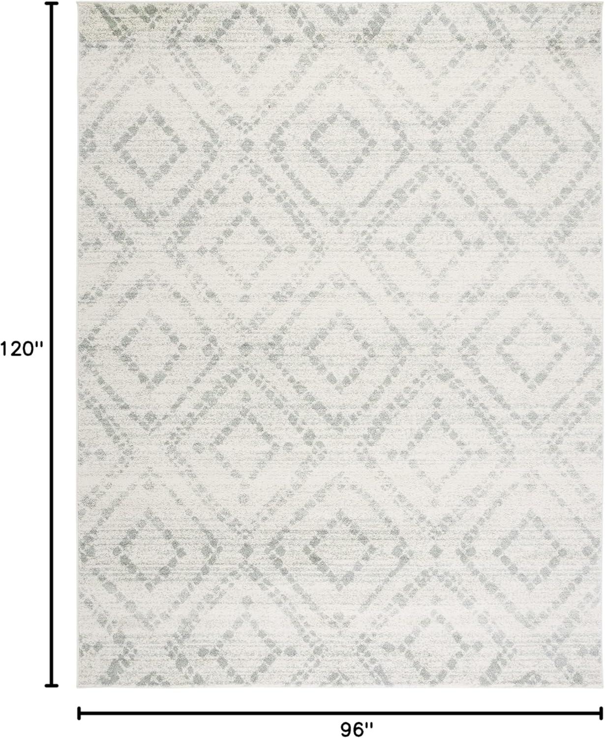 image:imageSAFAVIEH Area Rug 8x10 Adirondack Collection Large Ivory amp Light Blue Geometric Trellis Pattern NonShedding amp Easy Cleaning Ideal for Living Room Bedroom Office Dining Space ADR131TIvoryGreen