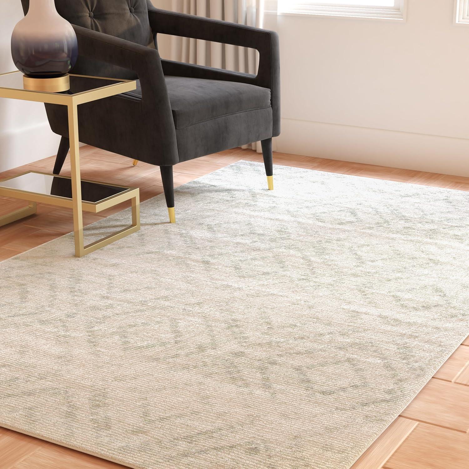 image:imageSAFAVIEH Area Rug 8x10 Adirondack Collection Large Ivory amp Light Blue Geometric Trellis Pattern NonShedding amp Easy Cleaning Ideal for Living Room Bedroom Office Dining Space ADR131TIvoryGreen